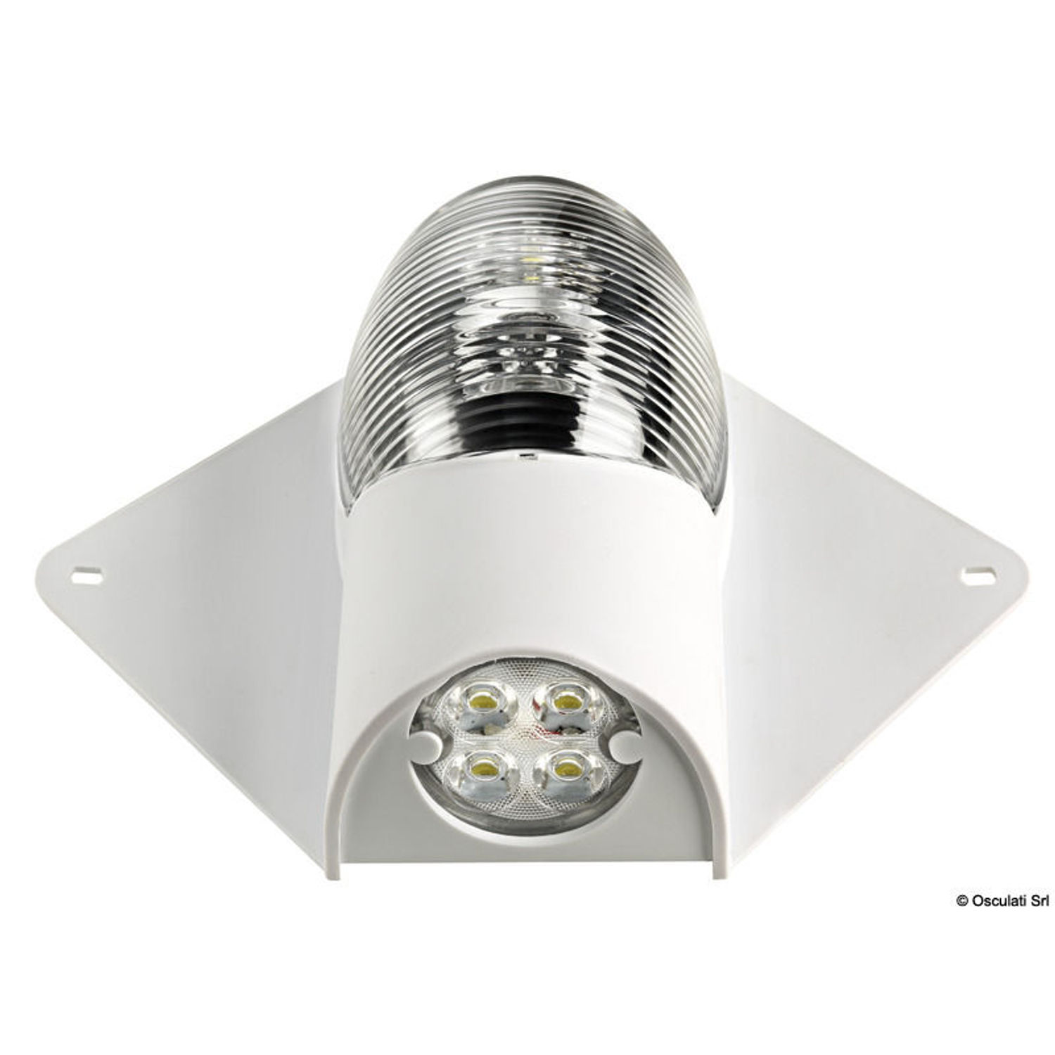 LED-kulkuvalo ja kansivalo 12/24 V, valkoinen runko
