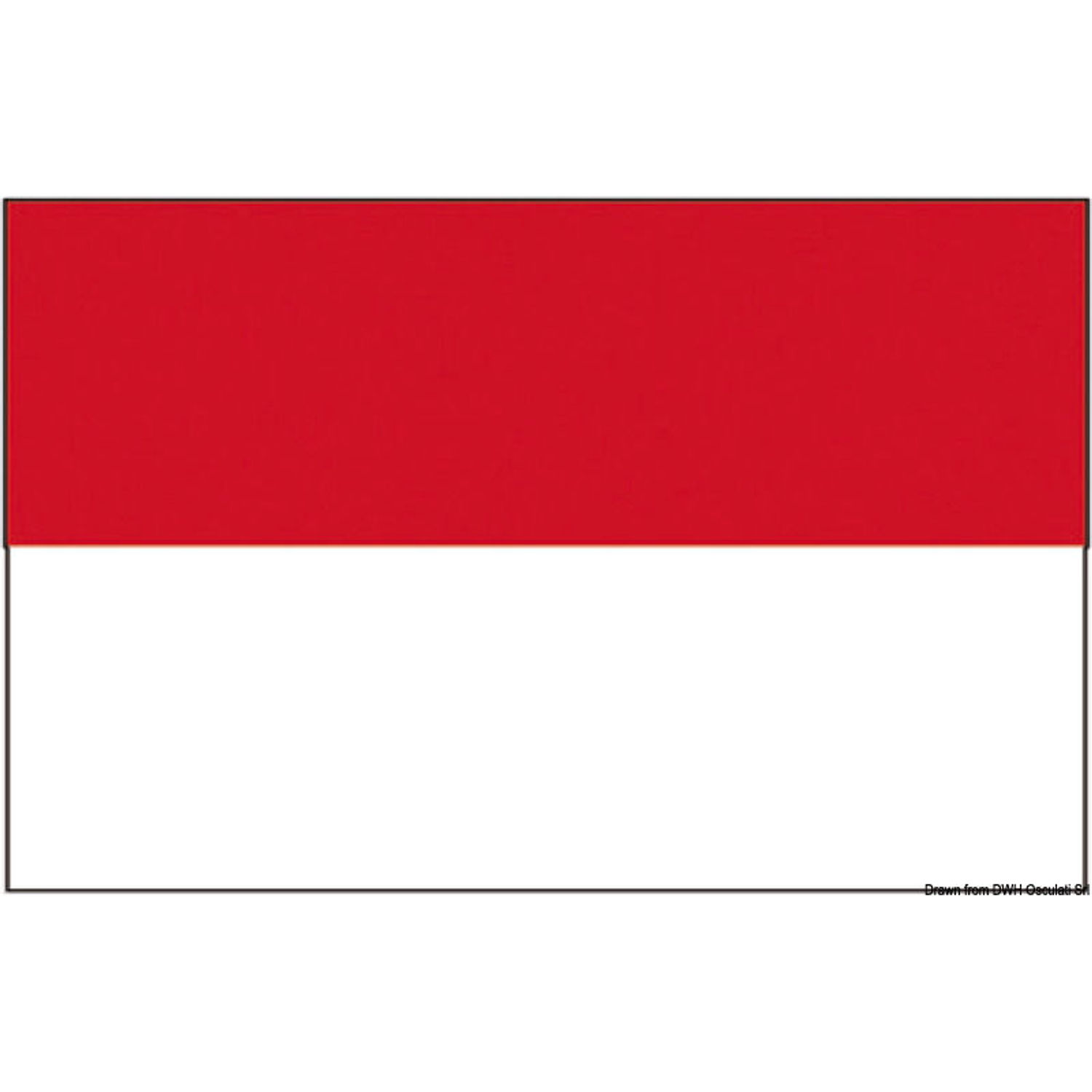 Flag Fyrstendømmet Monaco 20 x 30 cm