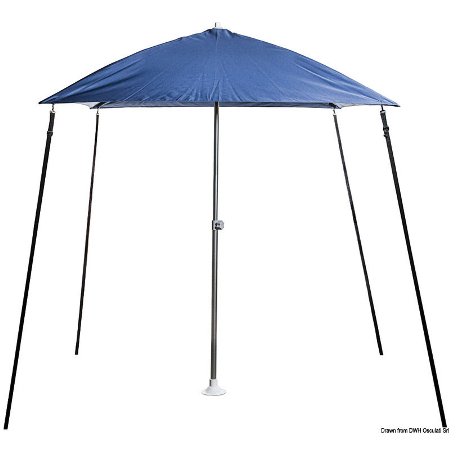 PARASOL hopfällbart parasoll för båt, marinblått