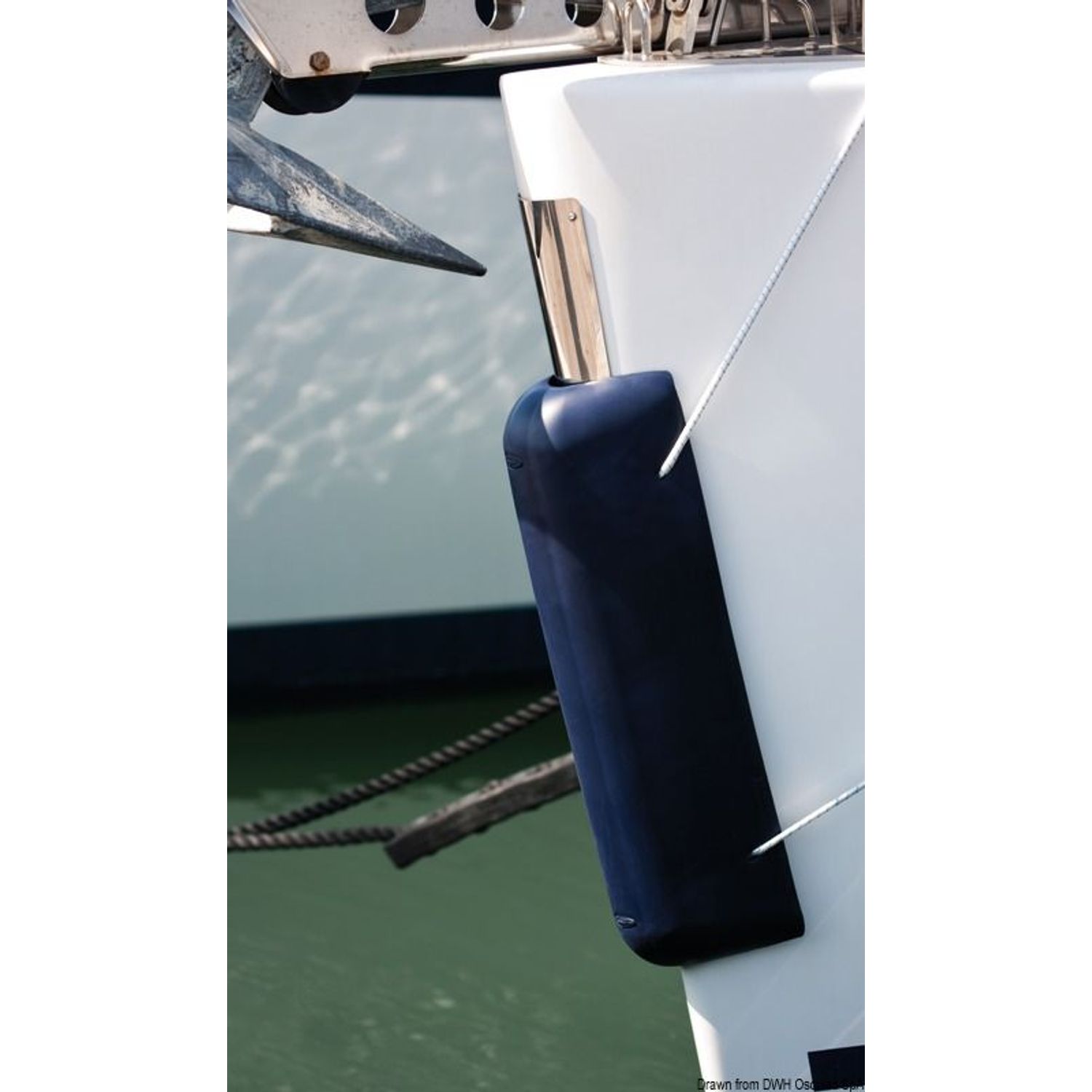 Förfenderprofil 630 mm blå