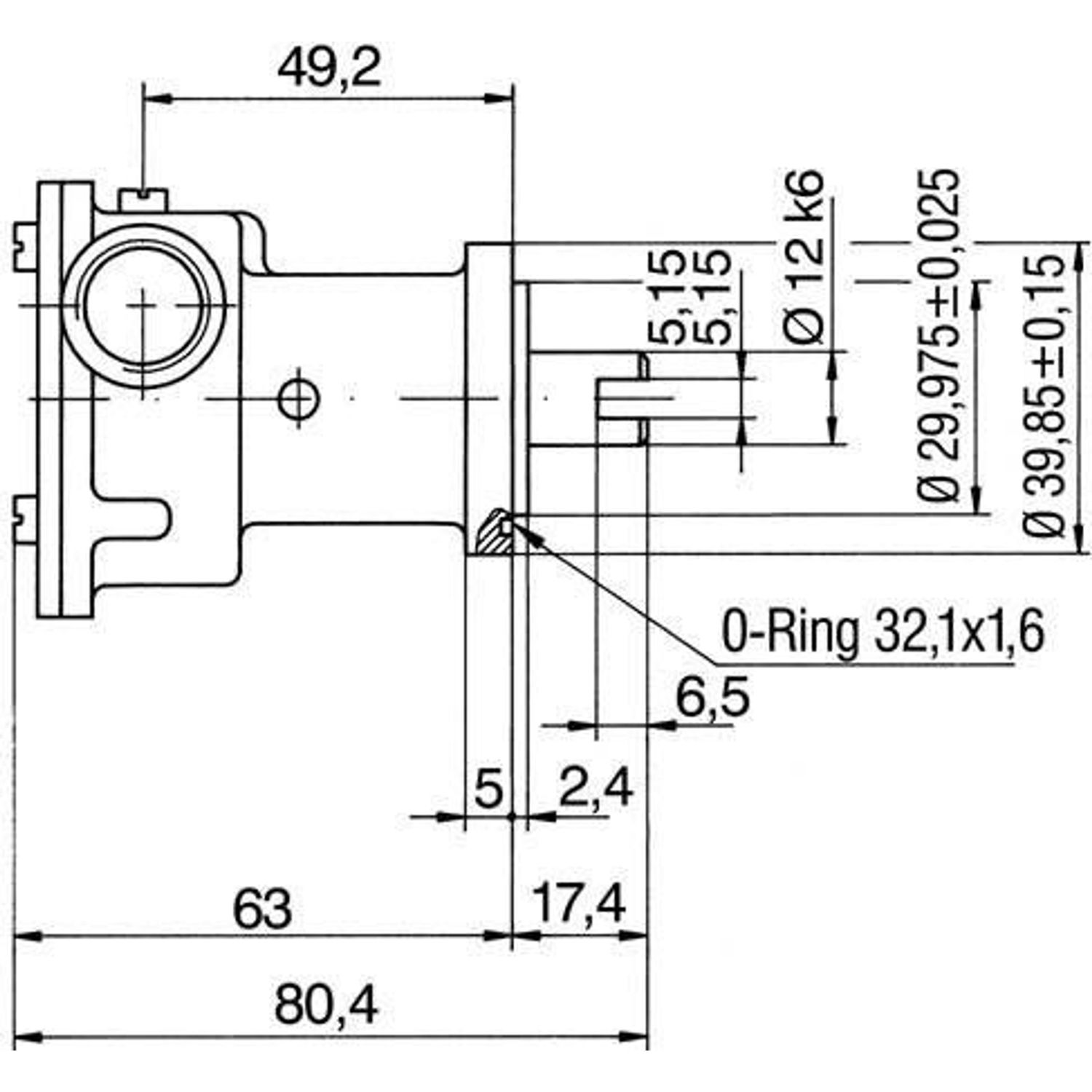 Ancor Impellerpumpe for Kjølevann 3/8" ST114