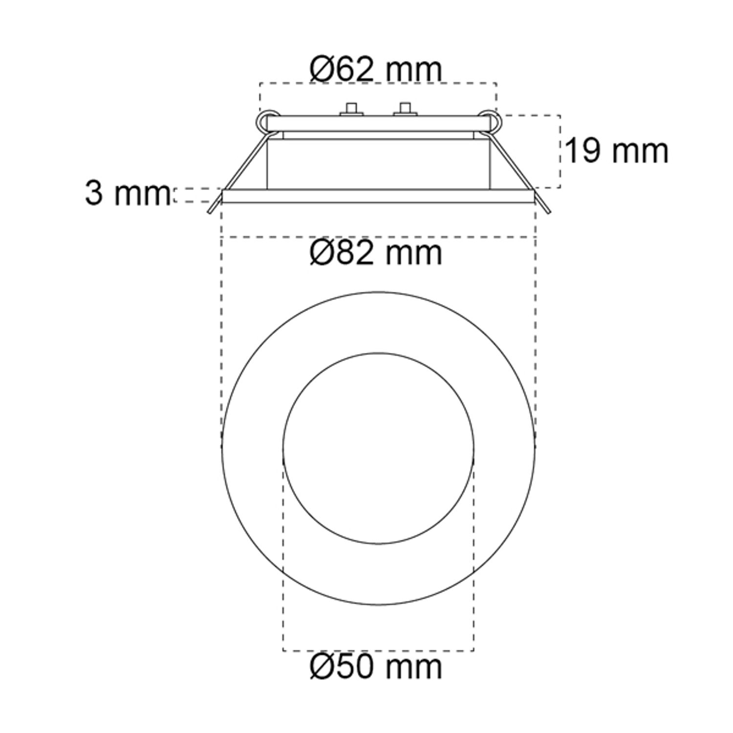 Casolux Maria LED indbygningsspot, mellem