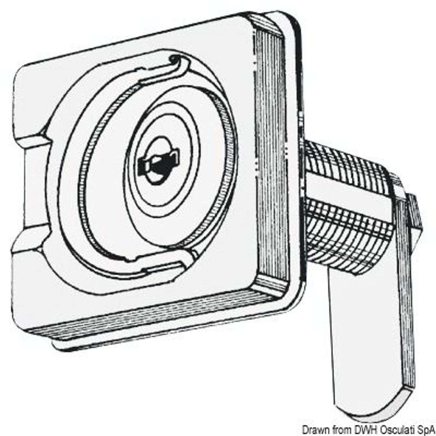 SS vrilås med stopplås 50x55 mm