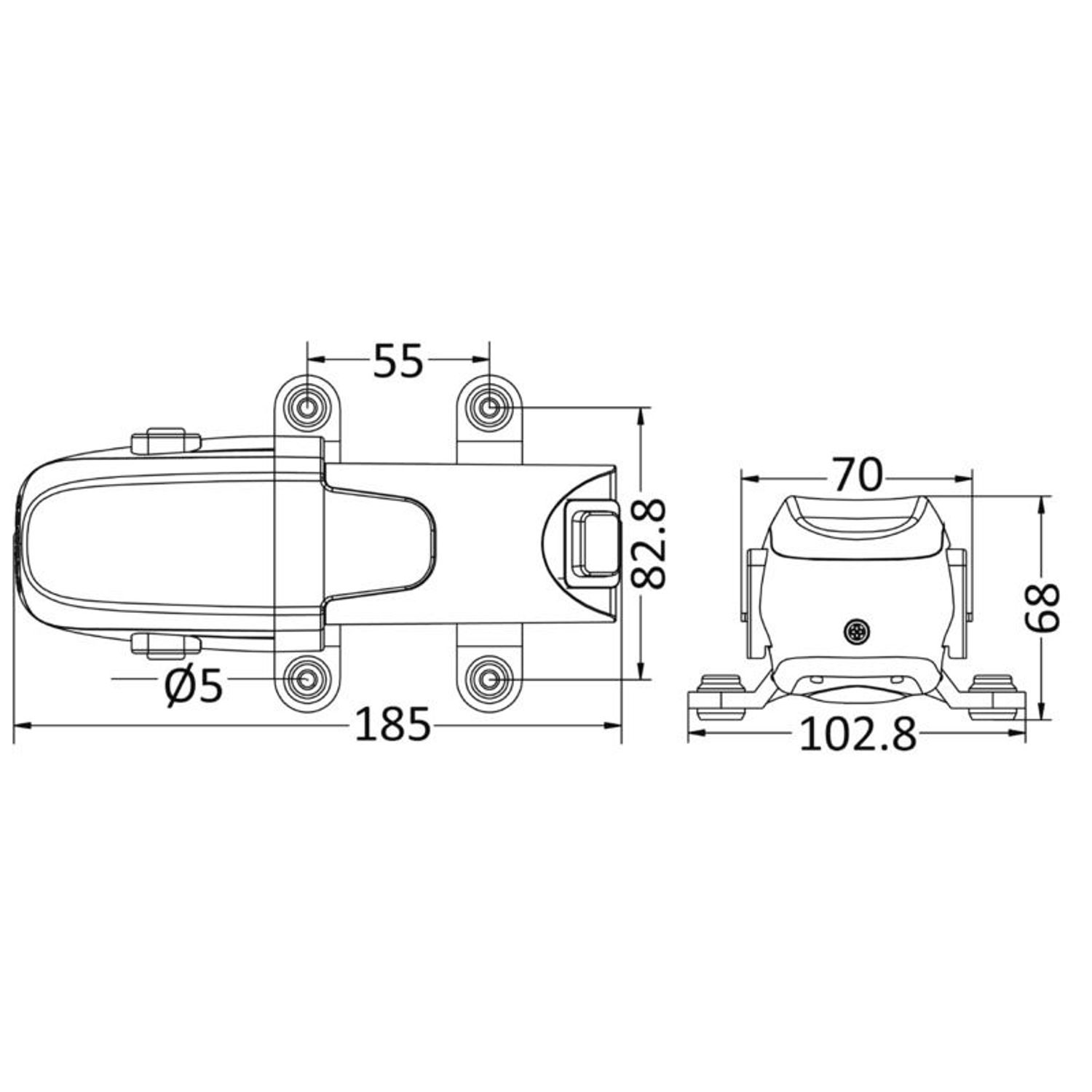Europump 4 New Generation ferskvannspumpe 12V 5.6l/min