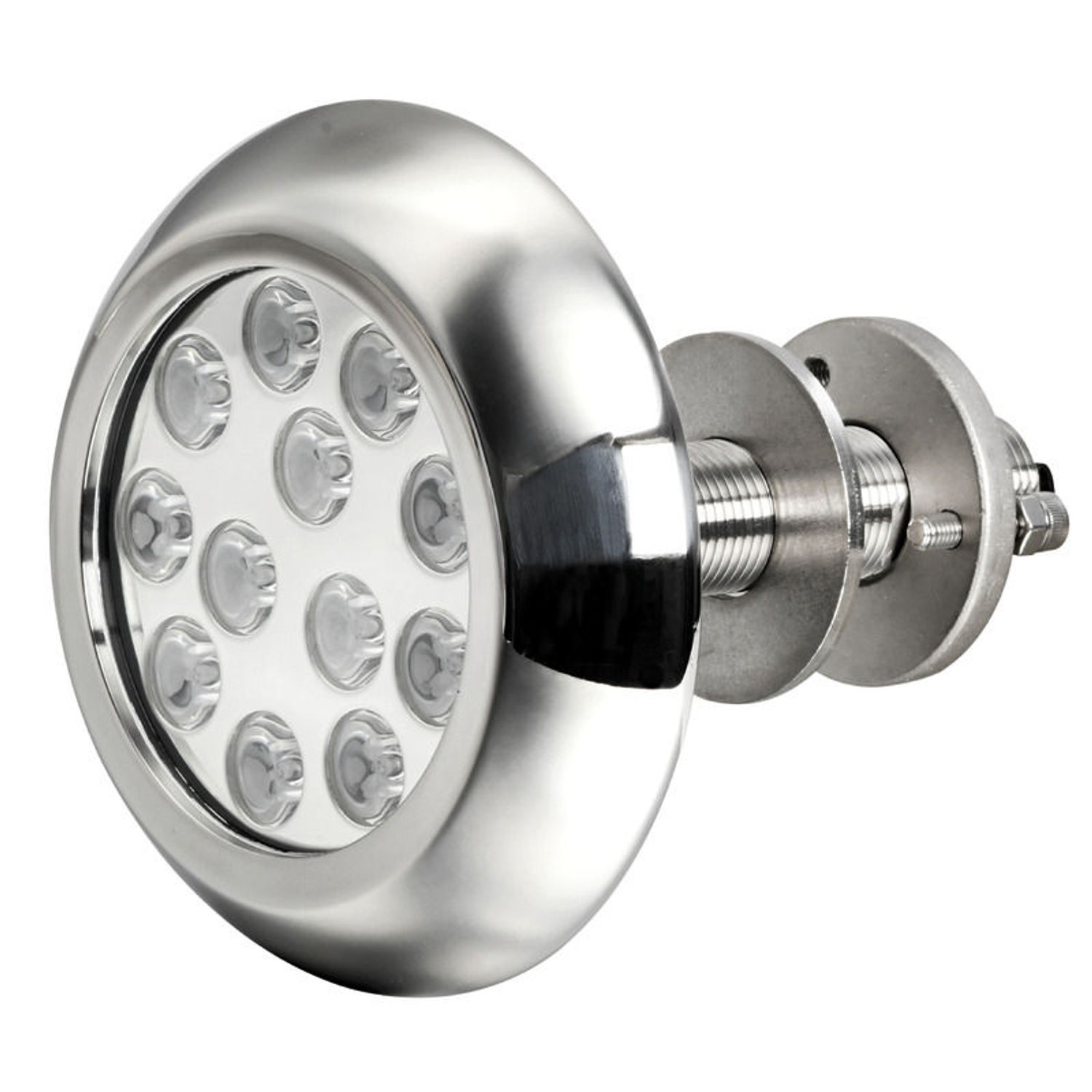 Undervannslys med 12x3W hvite LED og pinnbolt