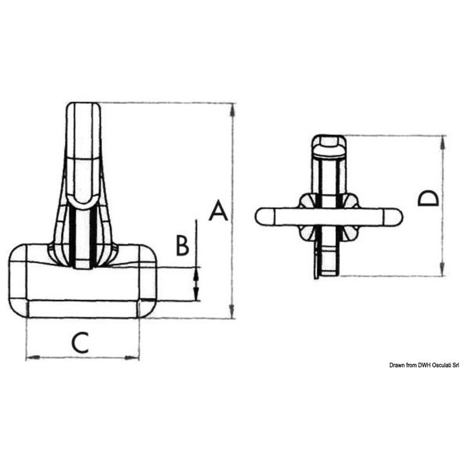 SS hurtigsjakkel for 25mm tape