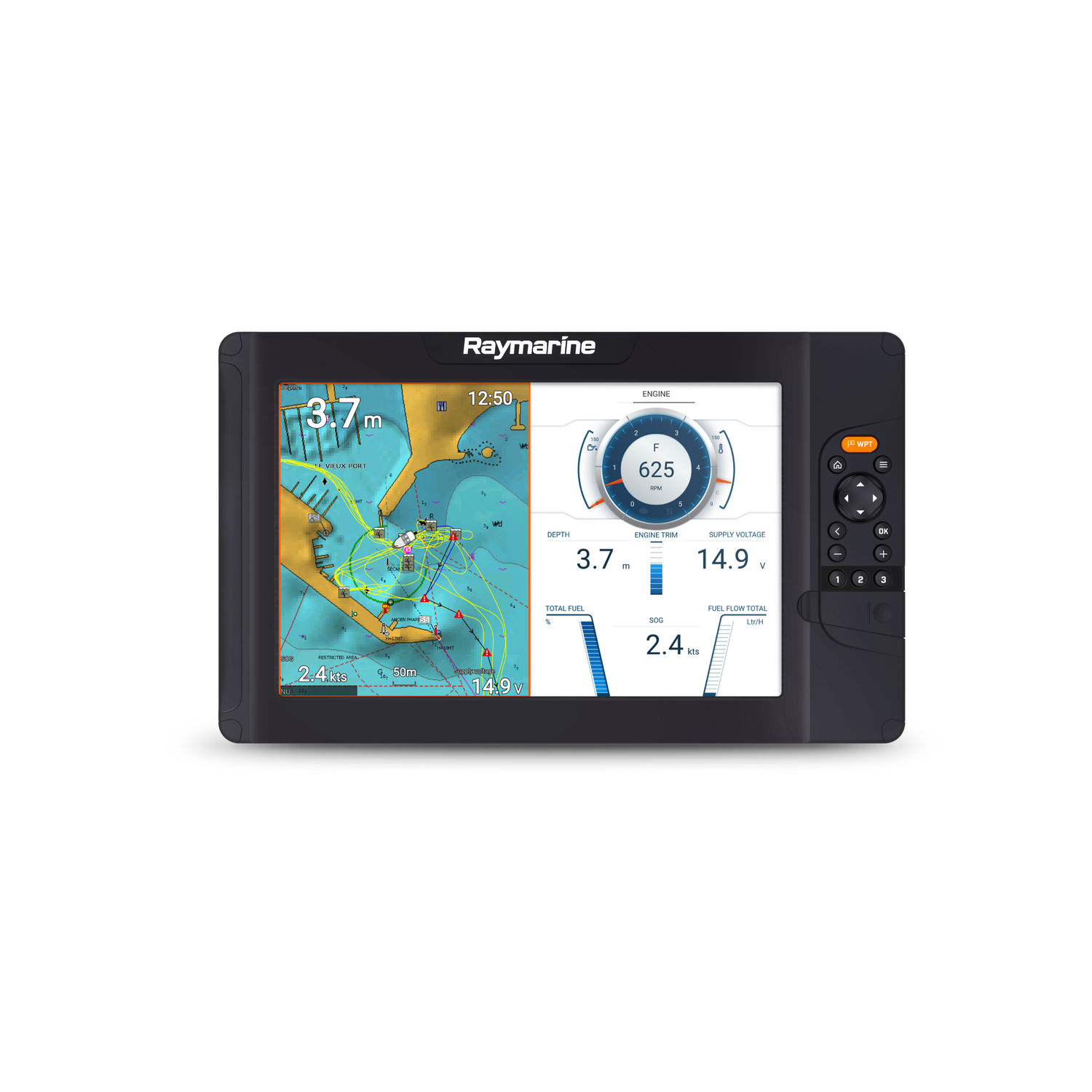 Raymarine Element 12S Plotter inkludert kartopptaker