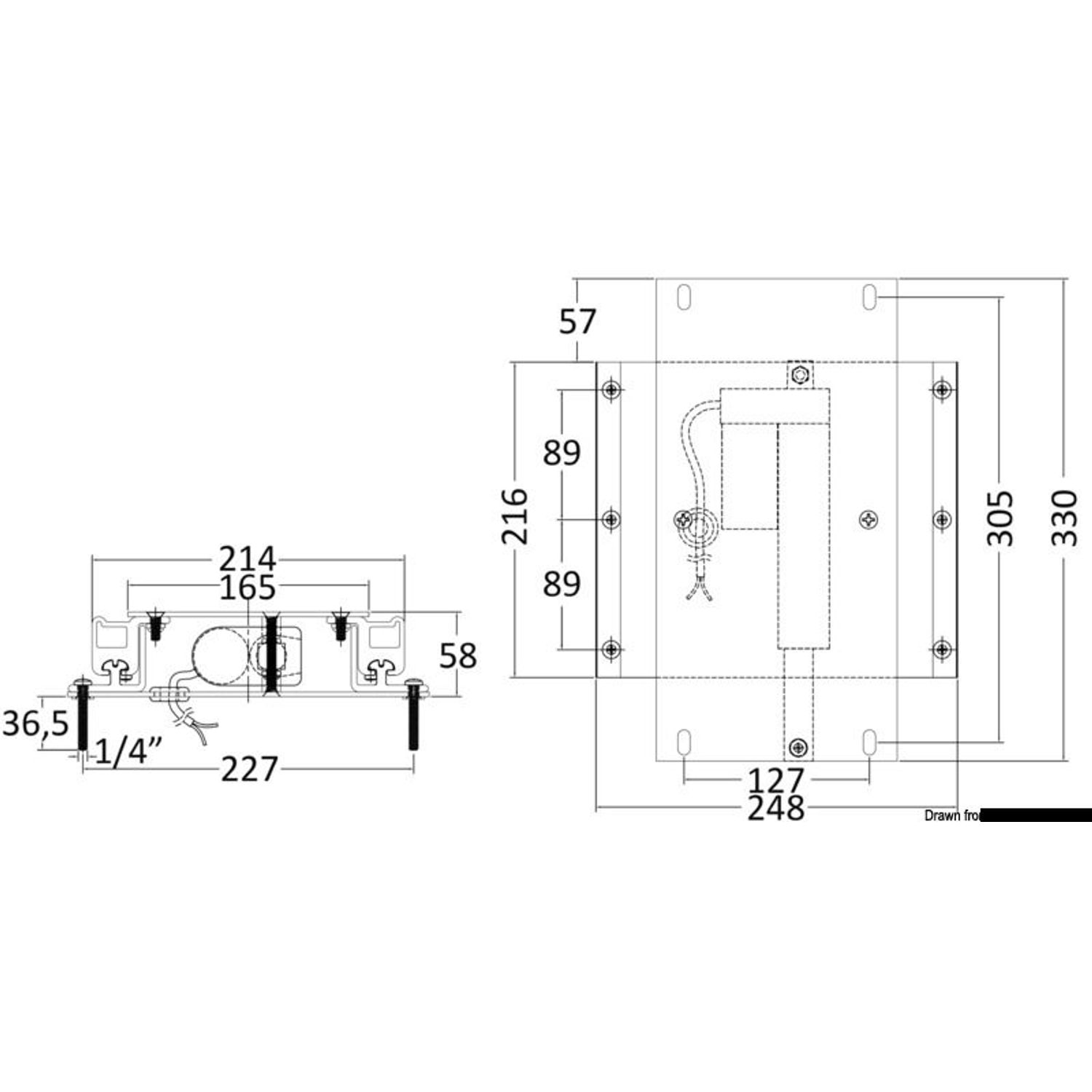 Elektrisk glideslede for seter 12 V