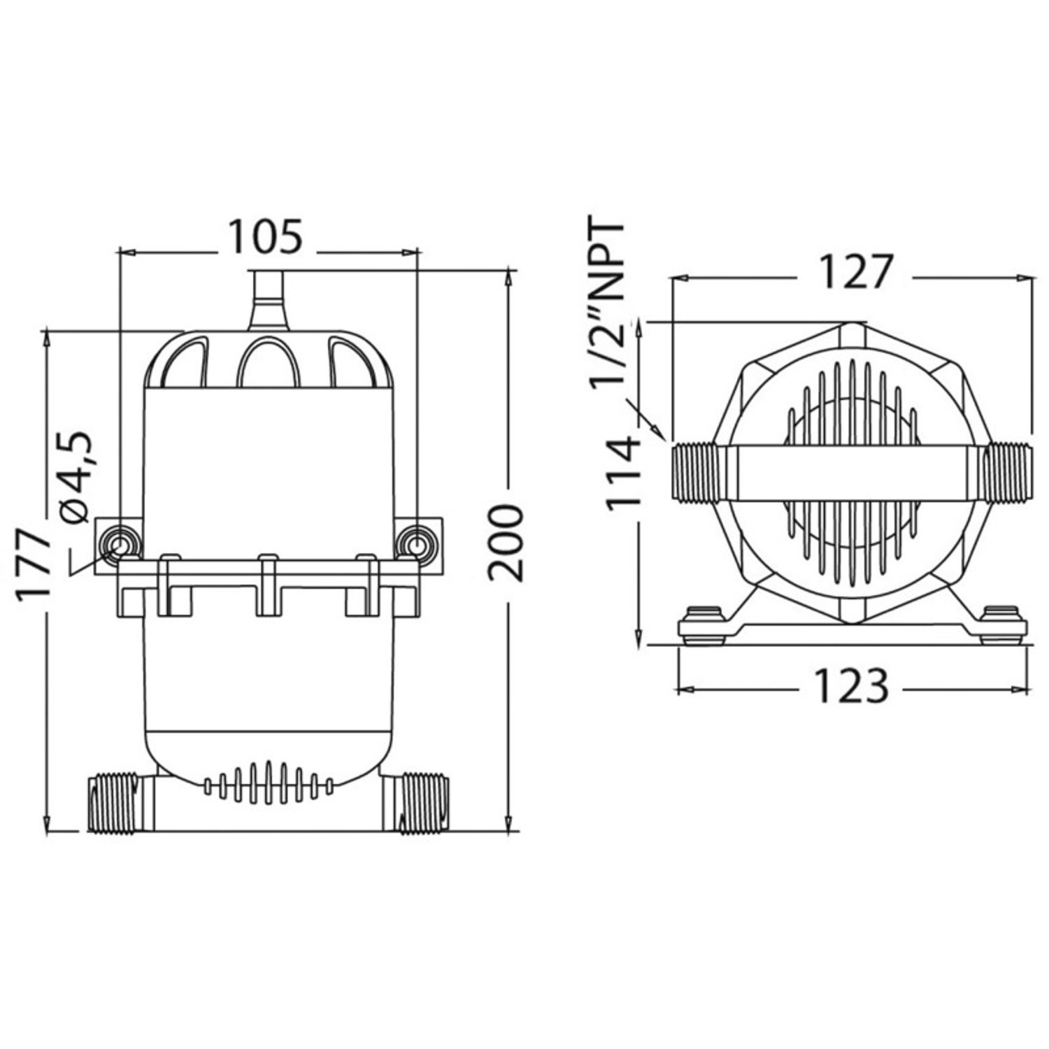 
ABS-ackumulatortank 0,75L