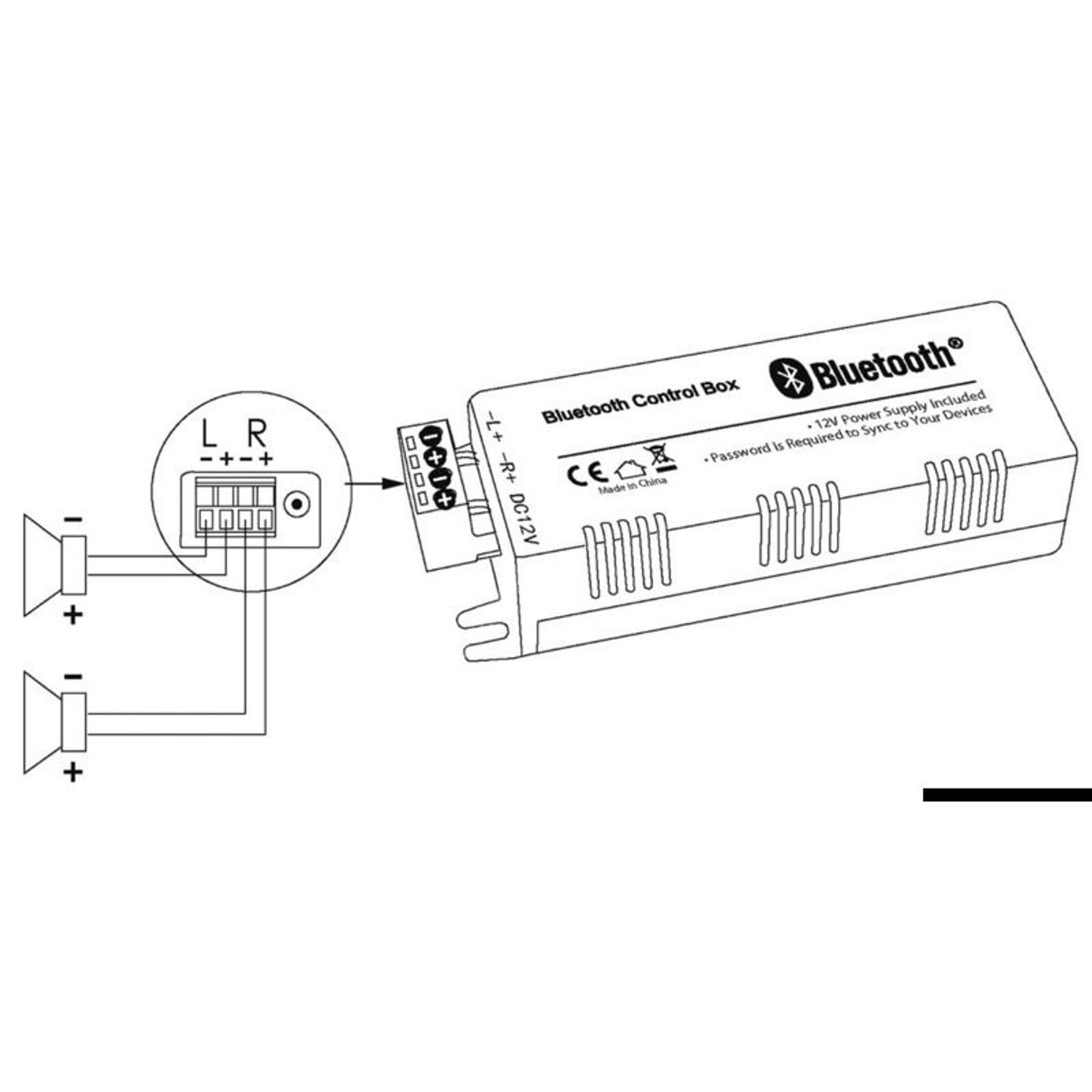 Bluetooth-vahvistin 2 kanavaa
