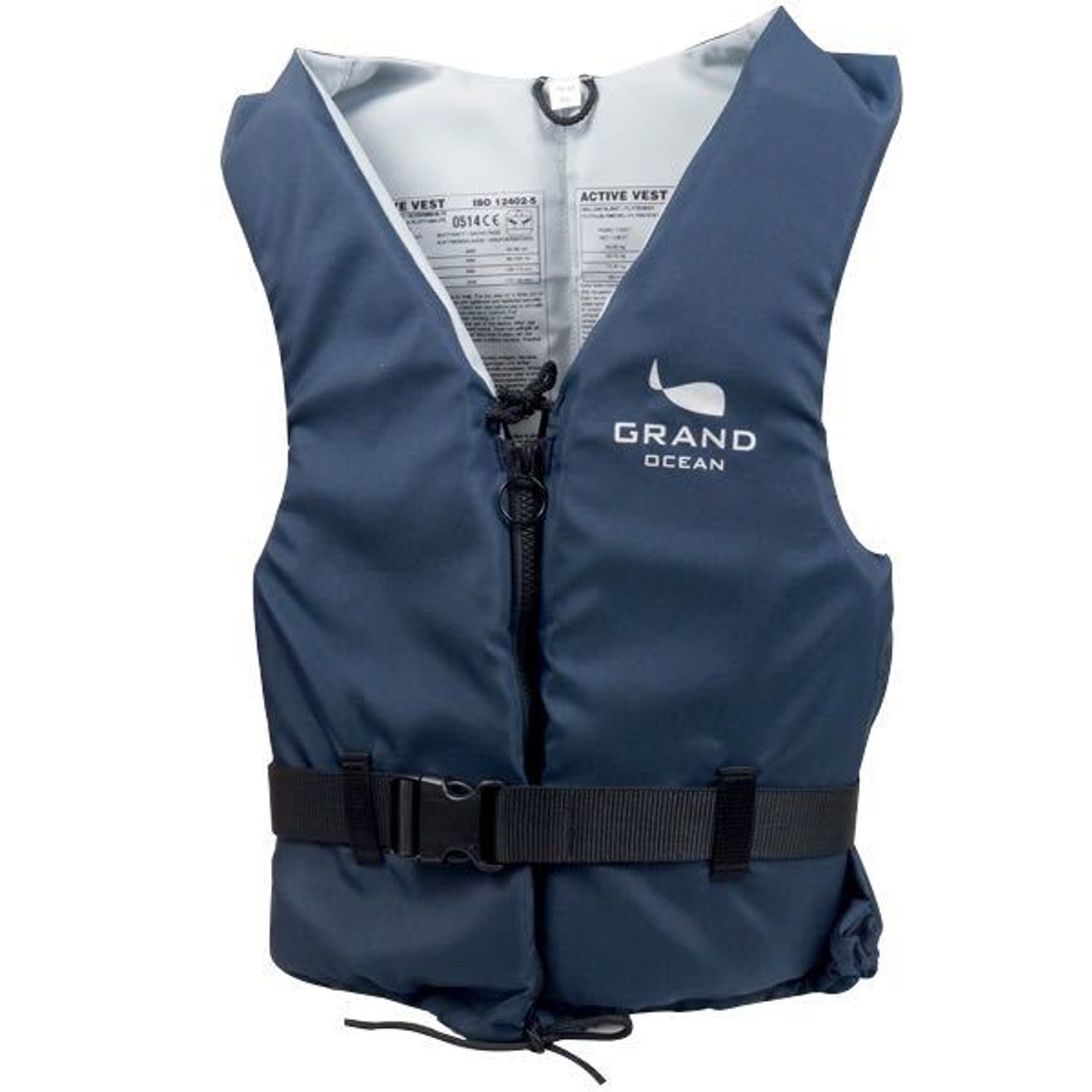 Redningsvest grand ocean 50n active marine/grå 30-50 kg