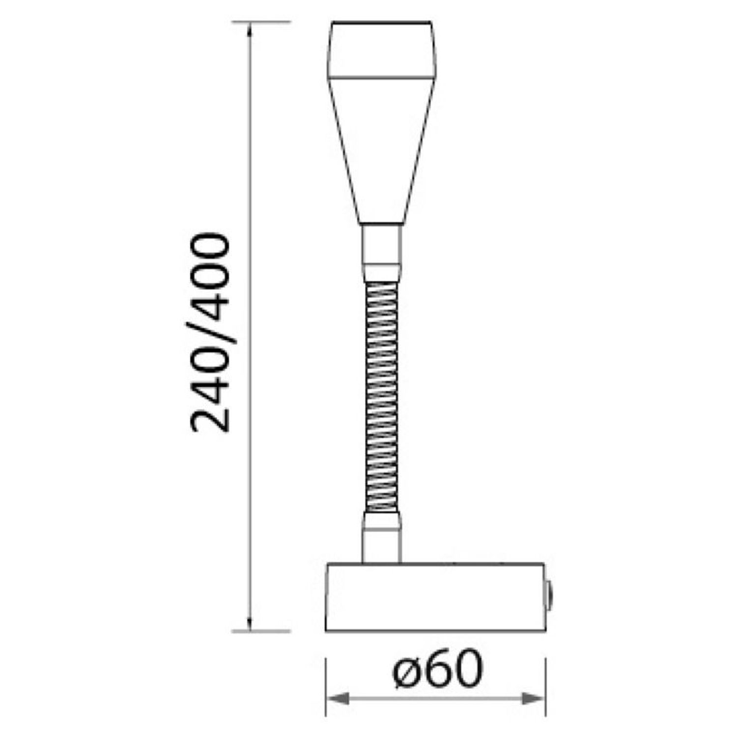 Leddbar LED-lyskaster polert 400 mm