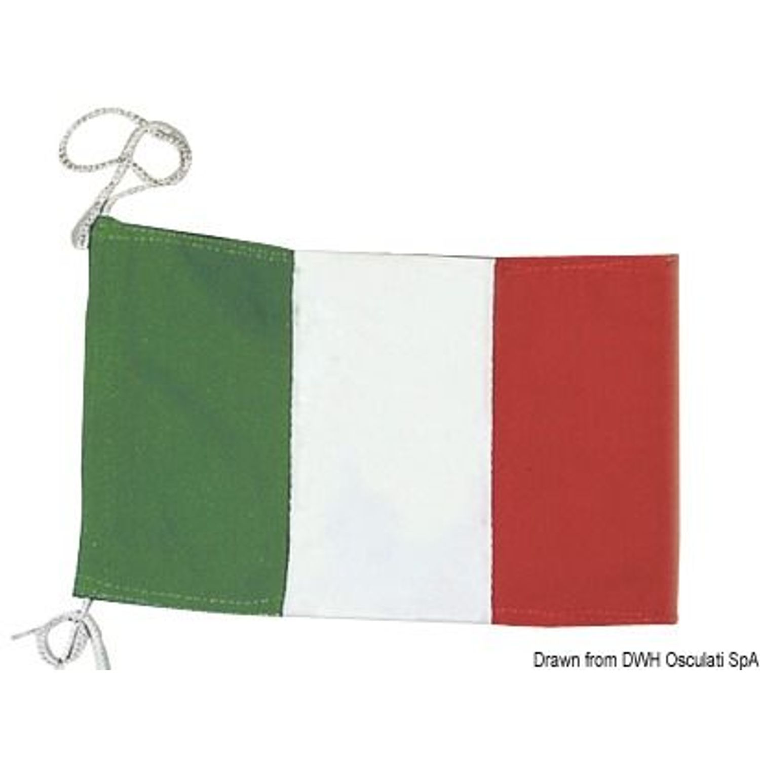 Italiensk gjesteflagg polyester 20 x 30 cm