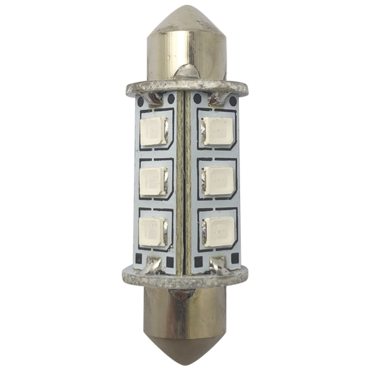 1852 LED lykt pinol pære 37mm 10-36V 1,2/10W grønn - 2-pakning