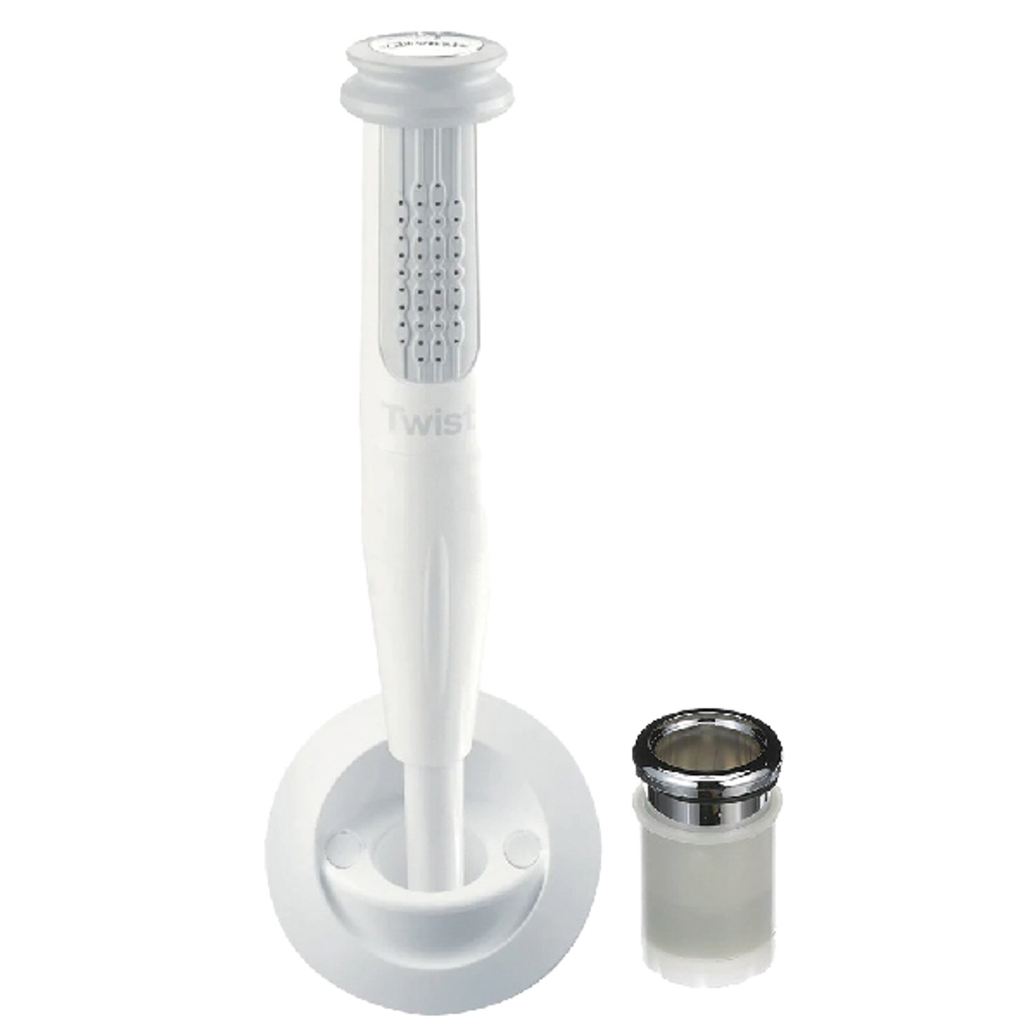 Whale Twist Deck Shower hvid/grå, lige/skrå, 2,5m slange