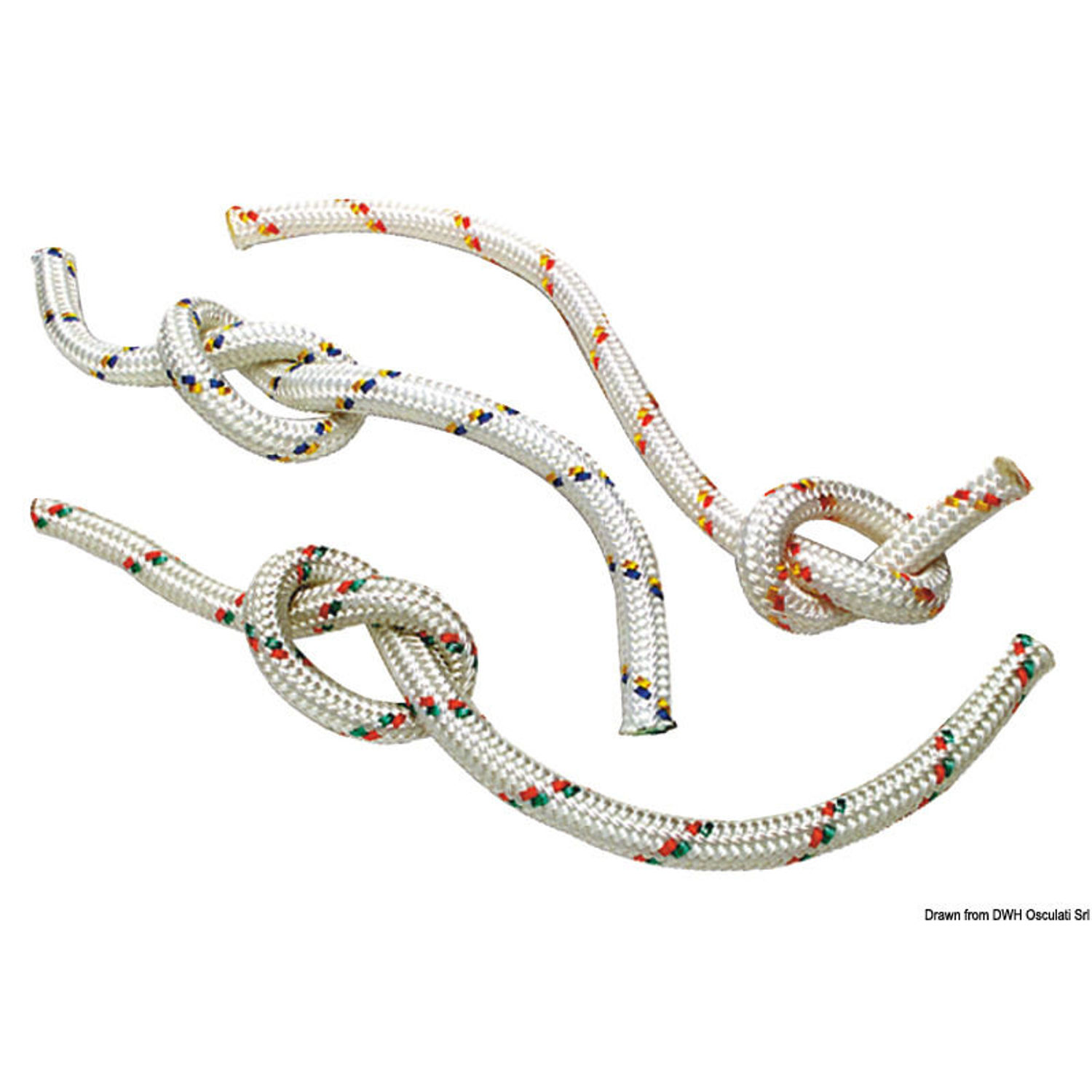 Dobbelt flet gul/blå 12 mm