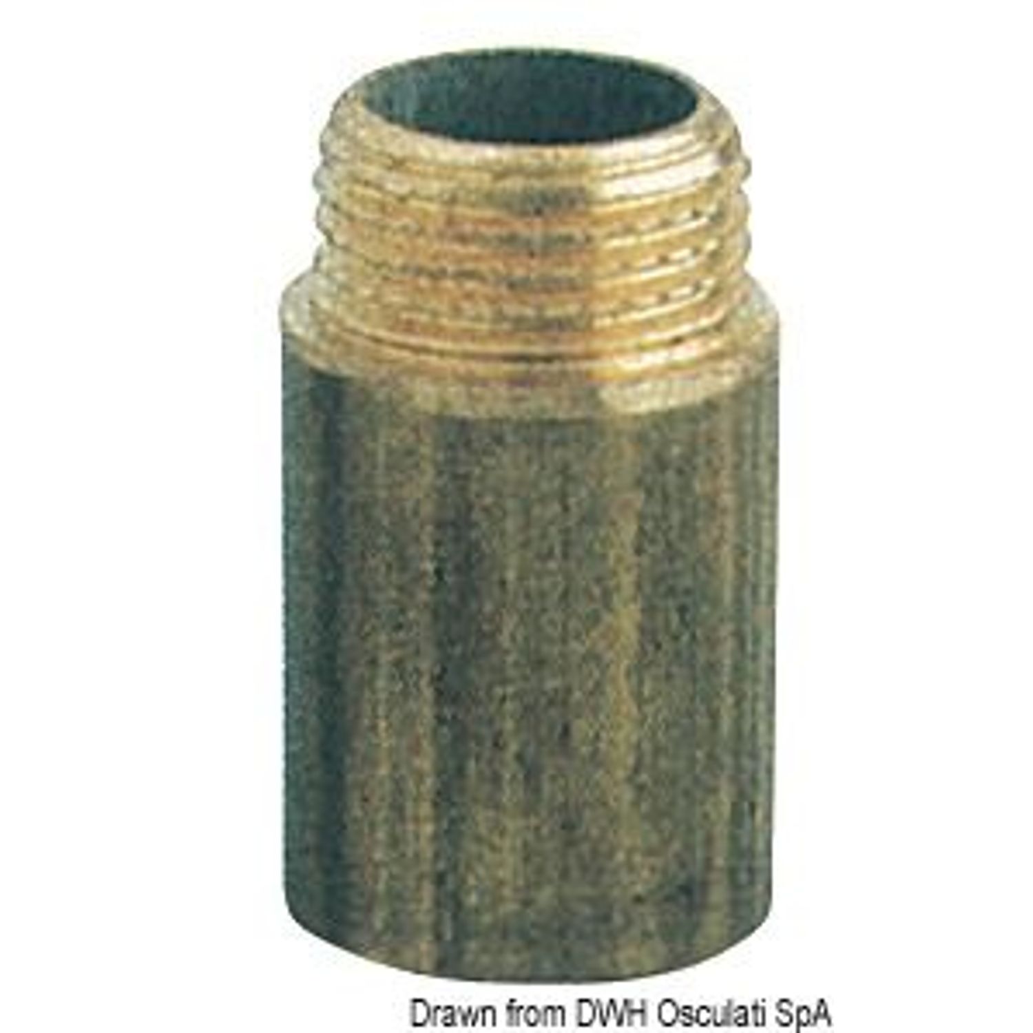 Mässingsförlängning hane/hona 1" x 40 mm