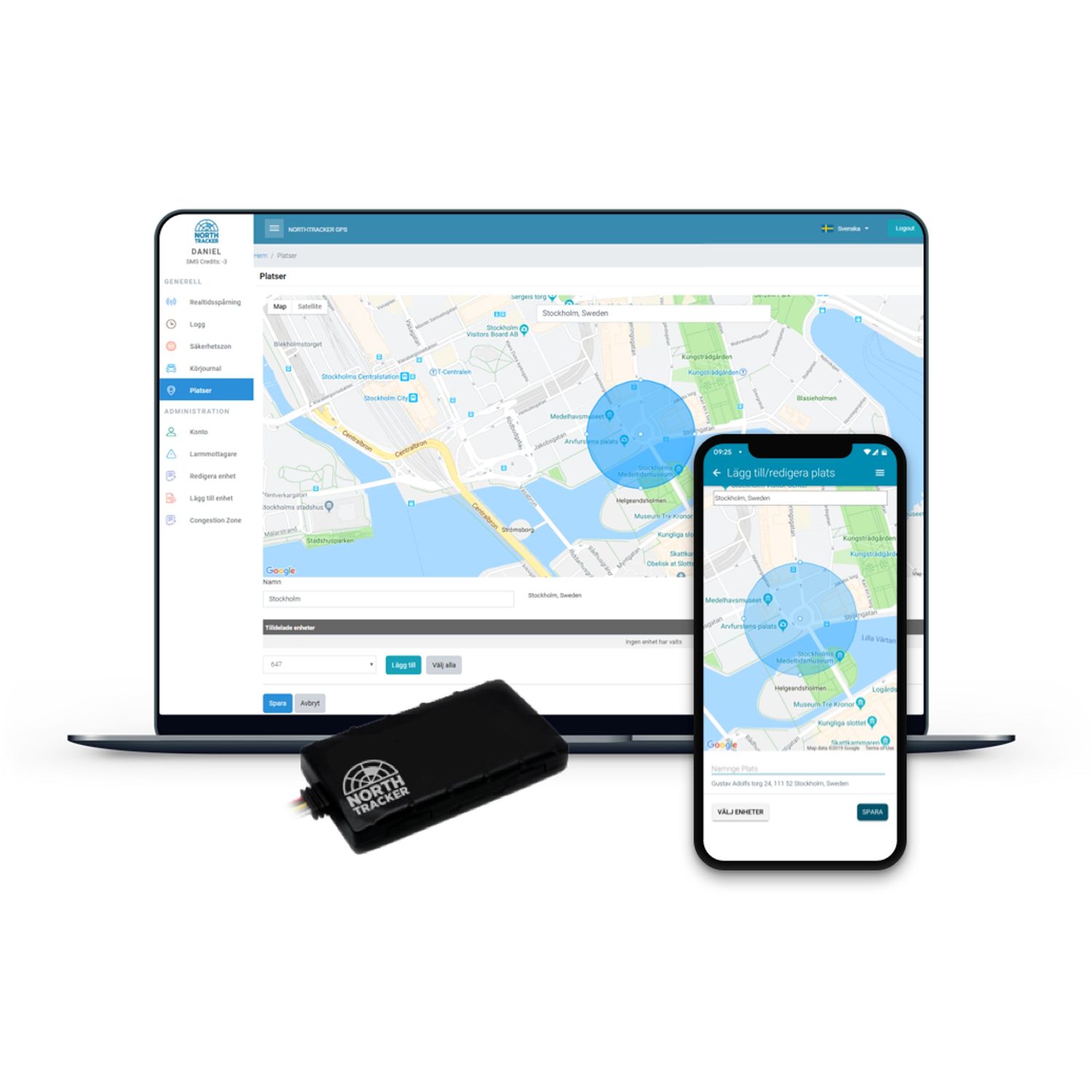 NorthTracker Machine Connect G4, GPS-sporing