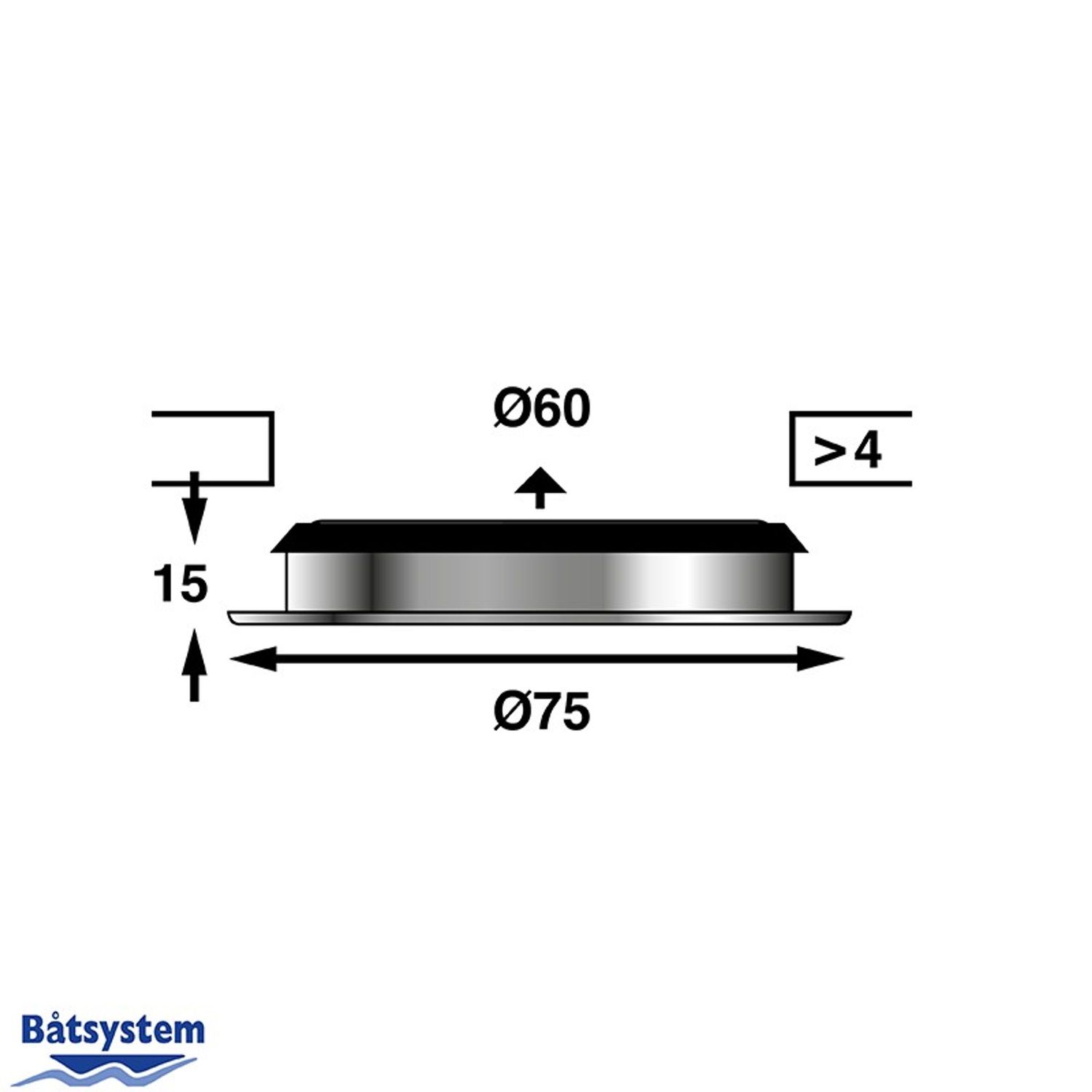 Båtsystem Vega Downlight Touch Hvit