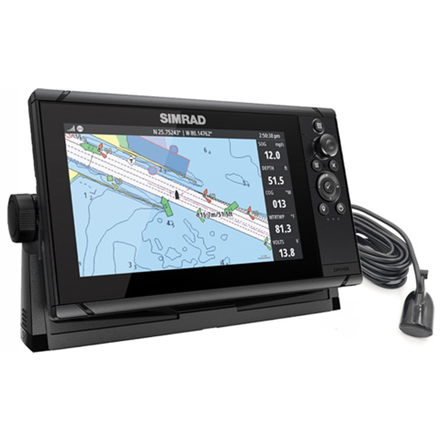 Simrad Cruise 9" med Basiskart og 83/200 Svinger