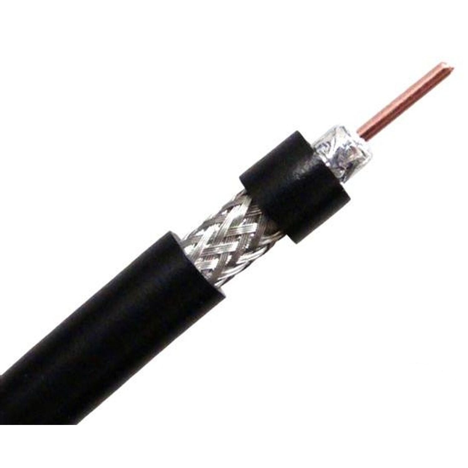 1852 VHF-kaapeli RG58 super vähähäviöinen, musta 6mm, 100m.