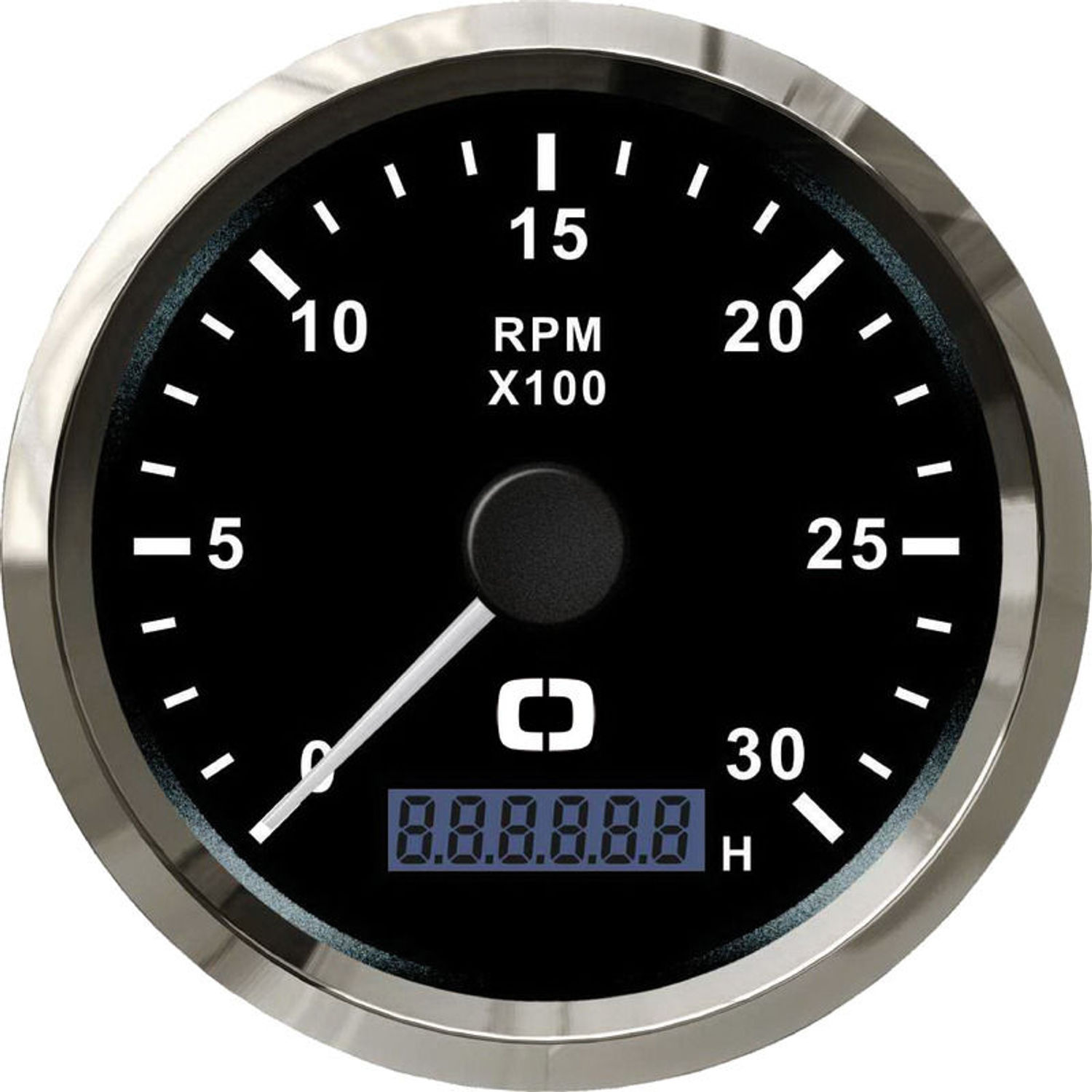 Omdrejningstæller 0-3000 RPM sort/sort