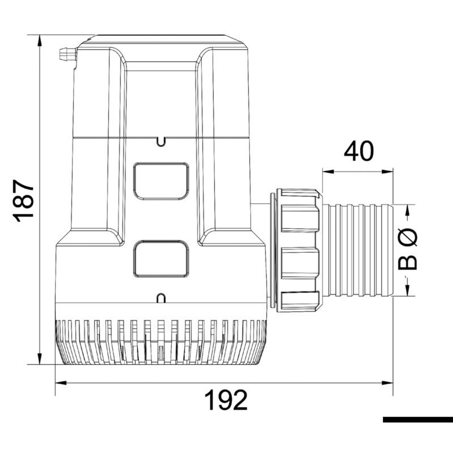 Maxi nedsenkbar lensepumpe G3700 24 V