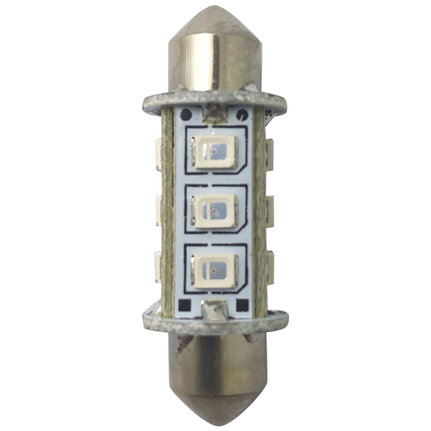 1852 LED lantern pinolpære 37mm 10-36V 1,2/10W rød - 2 pak