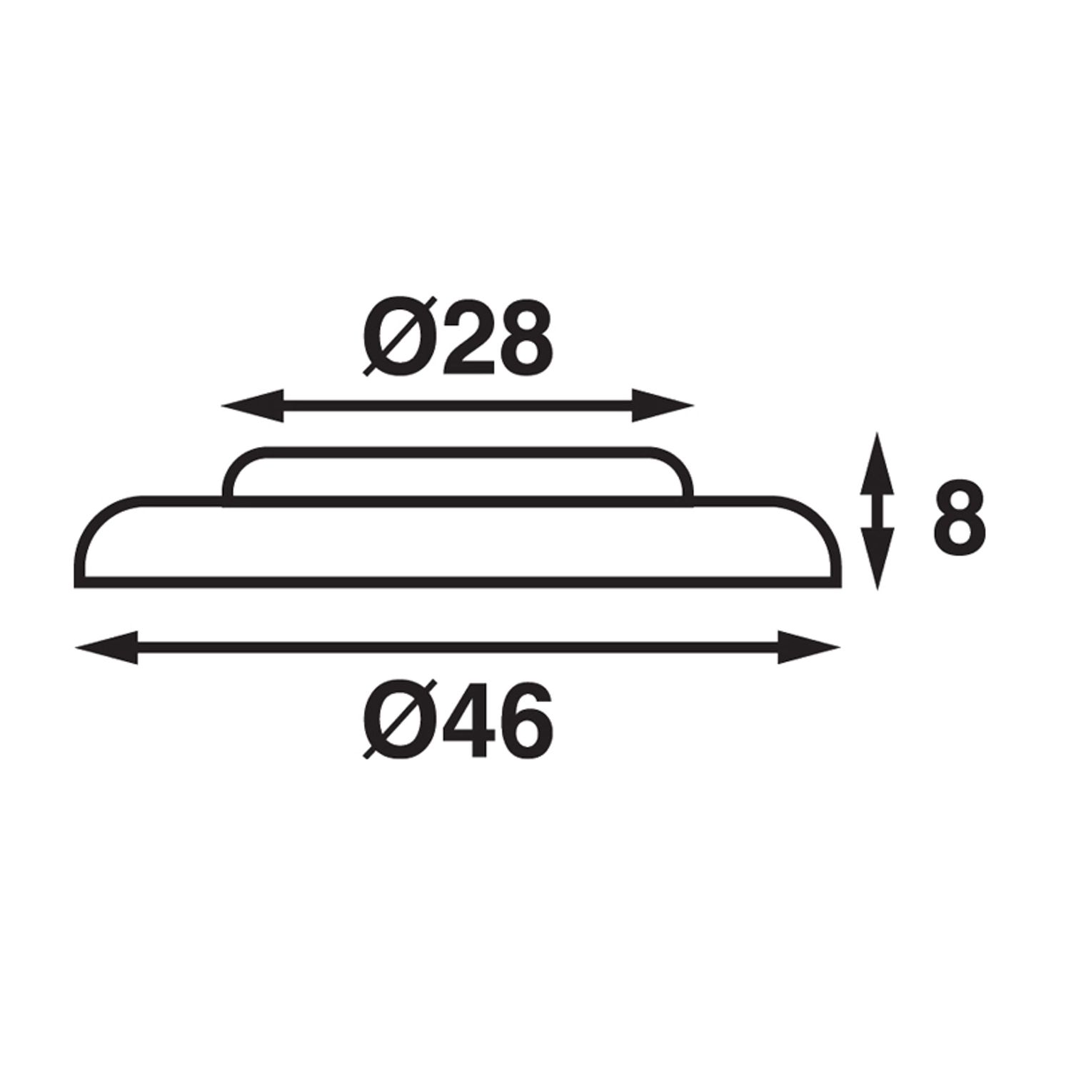 Gleam 46 SMD LED IP66, Hvit