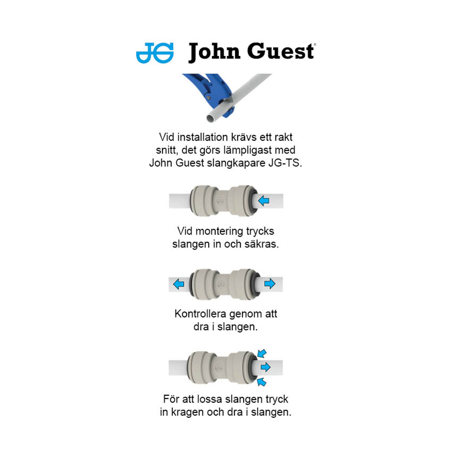 JG serviceventil 15 mm håndtag