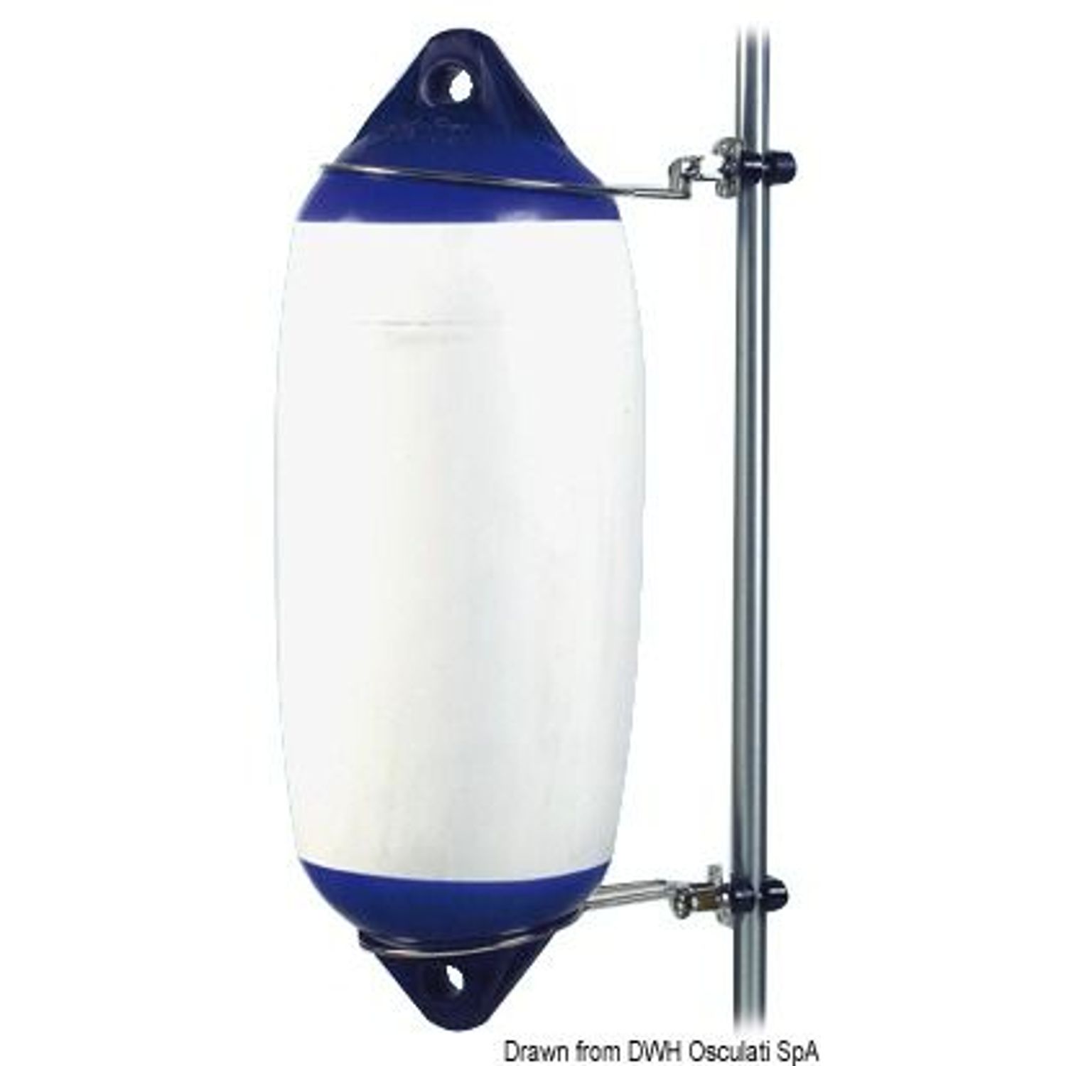 Fällbar SS dubbel fenderhållare 230 mm