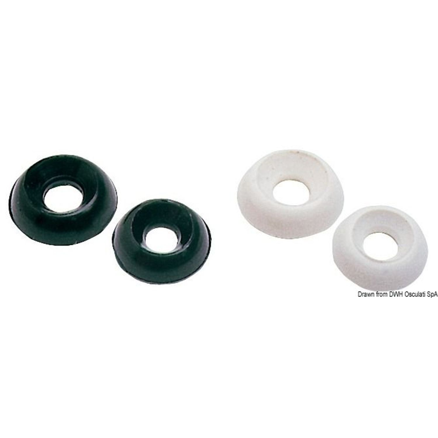 Nylon aluslevy ruuvin alle musta 5 mm