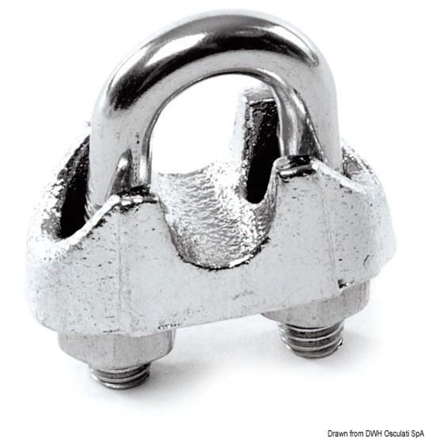 Wireklemme med U-bolt AISI 316 2/3 mm