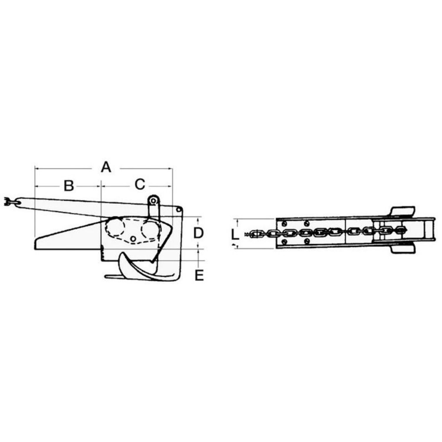 SS vippeankerrulle max 20 kg