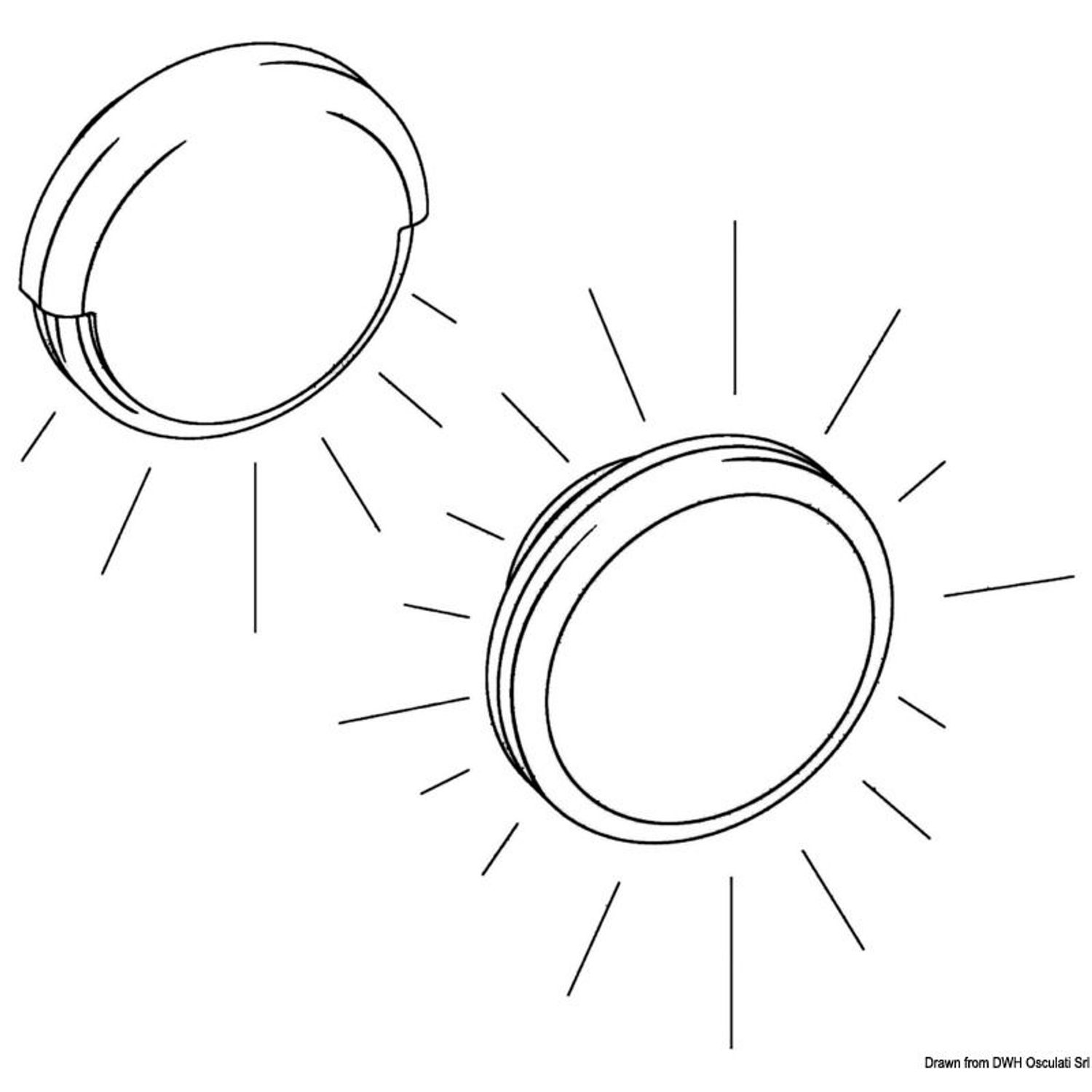 Tilly ambient-sininen LED-valo 360°