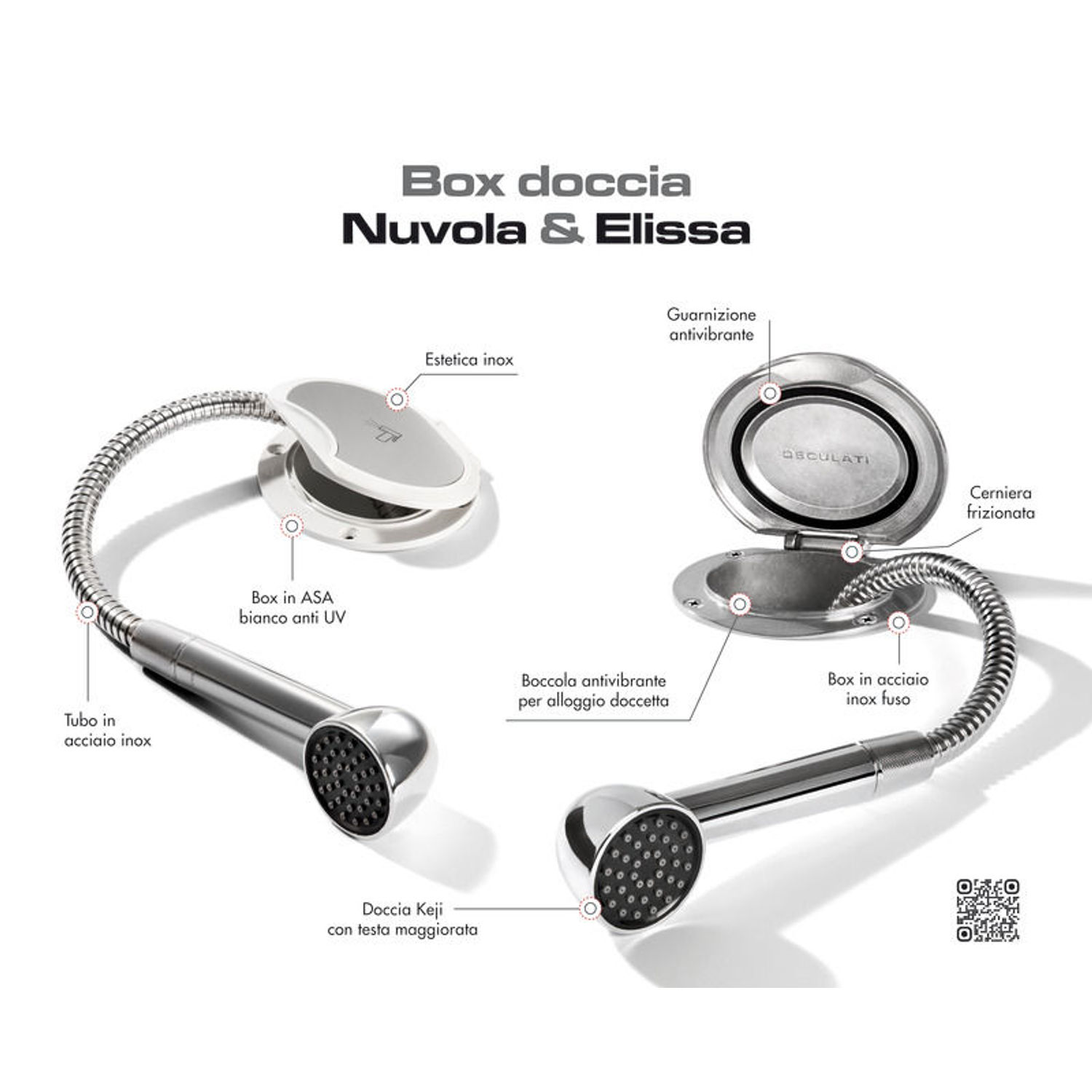 Elissa dæksbruser med Keji-bruserhoved og PVC-slange 4 m