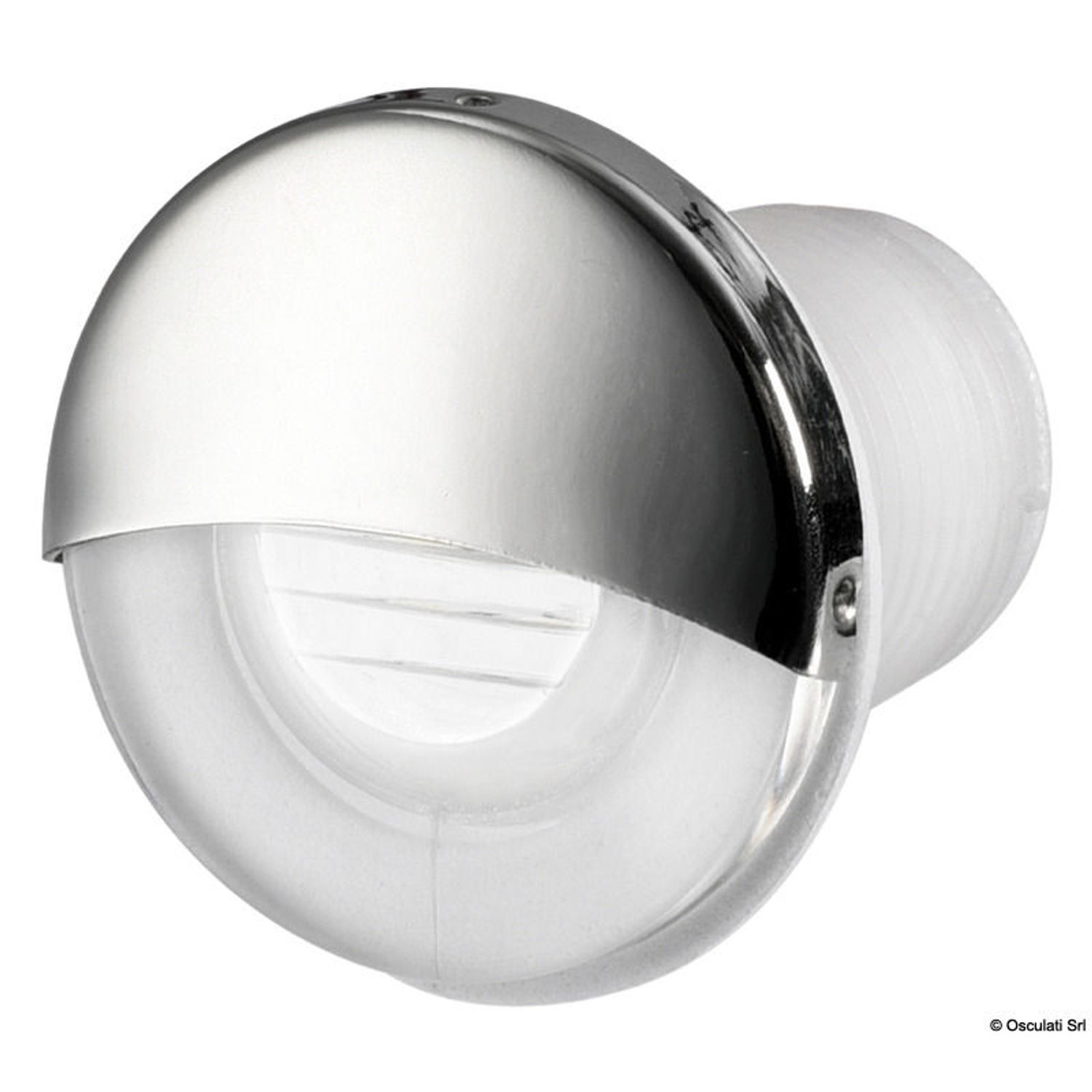 Innfelt LED-courtesylys, rundt, hvitt