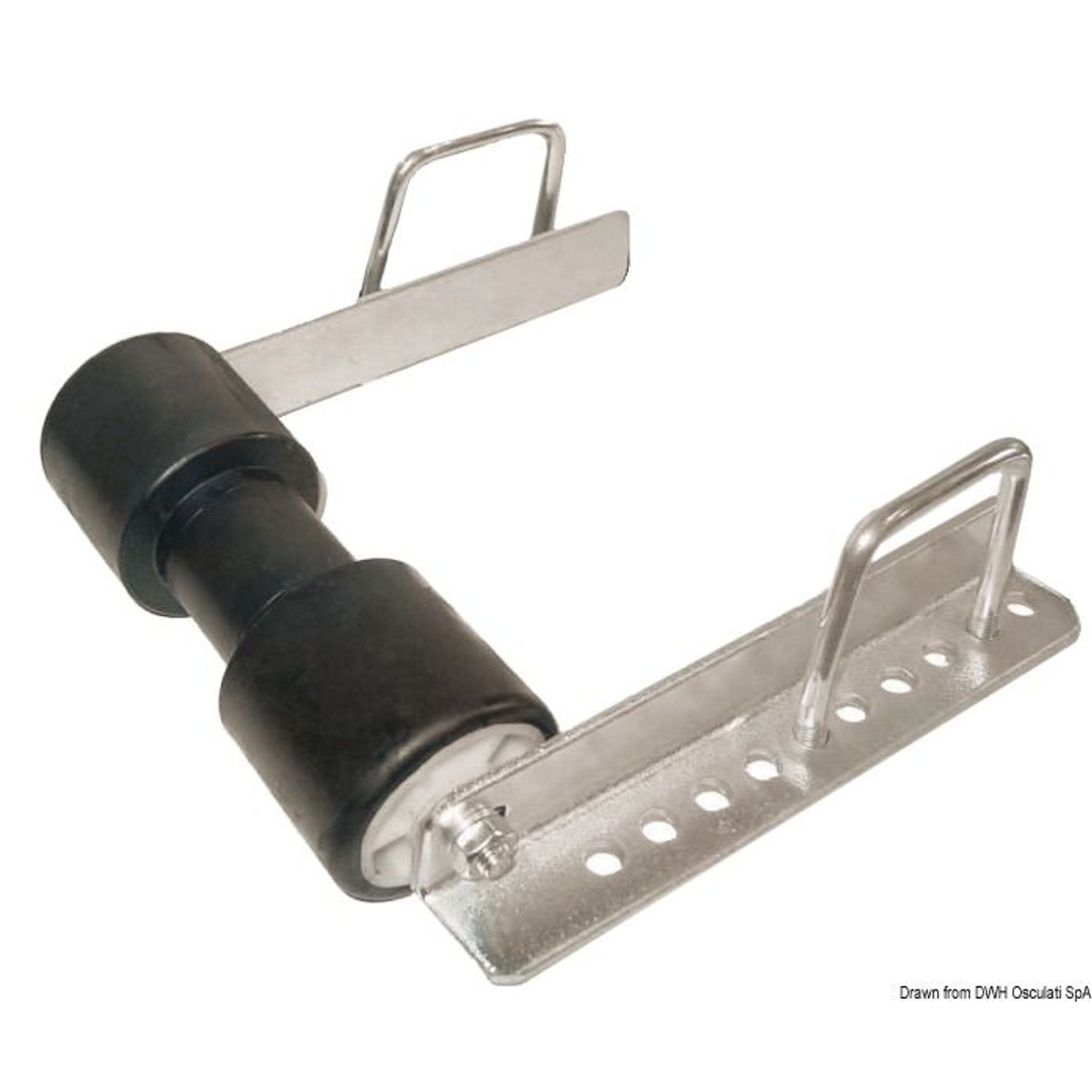 Bageste svingbar enkeltrulle 60 mm