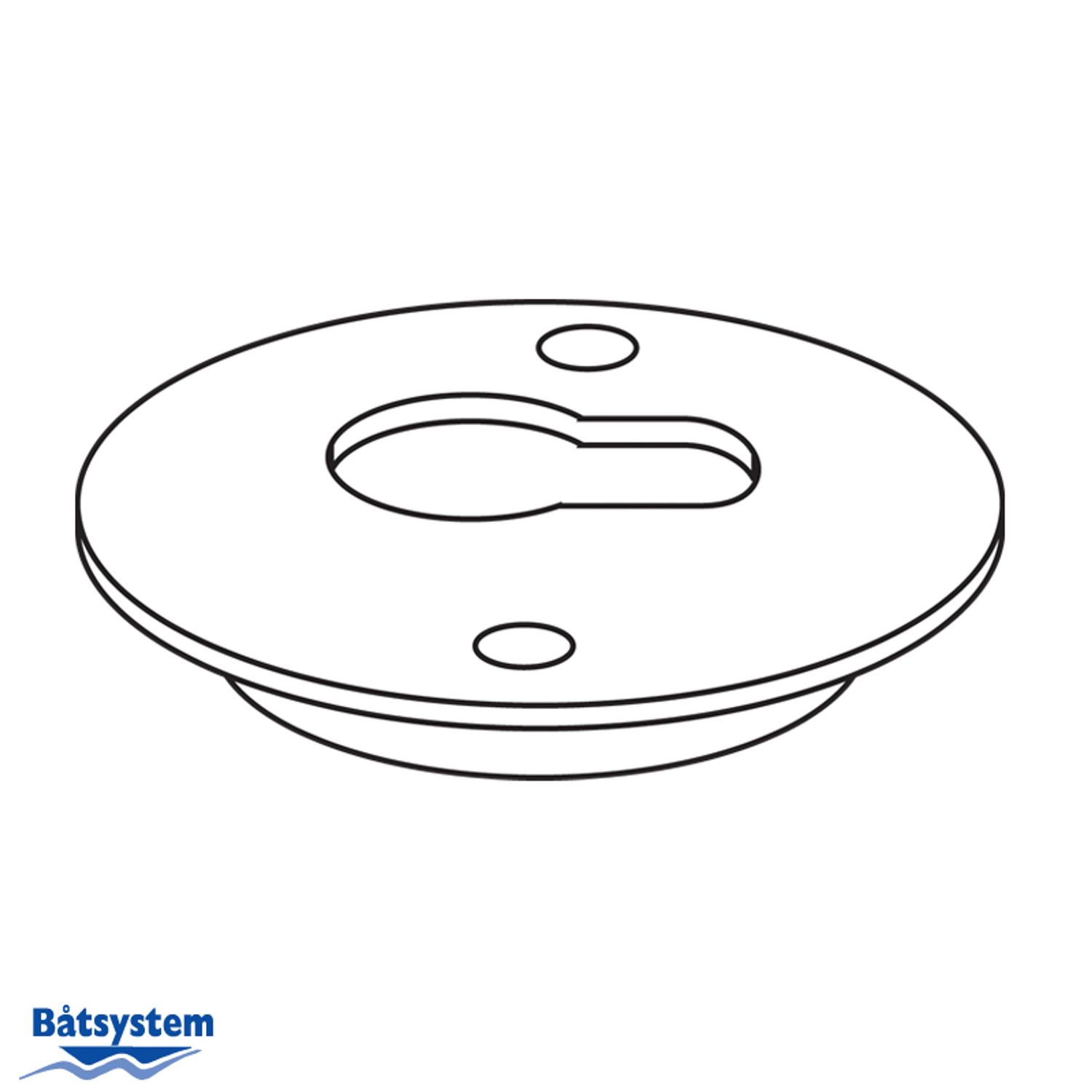 Båtsystem Nøglehulsbeslag Nedsænket 50mm