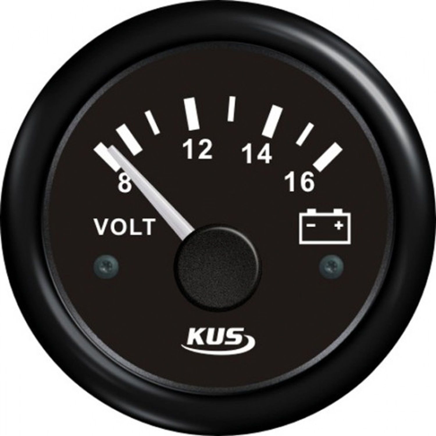 Kus Voltmeter Svart 12V