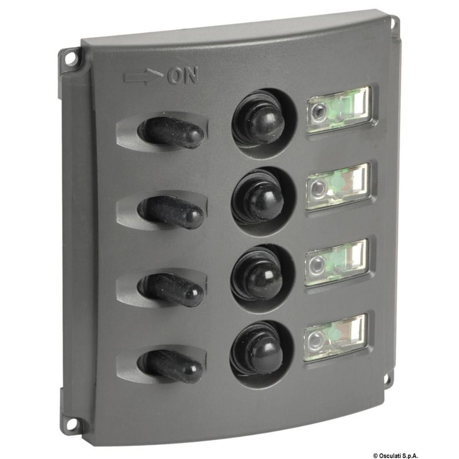 Elpanel med automatsikringer og dobbel LED