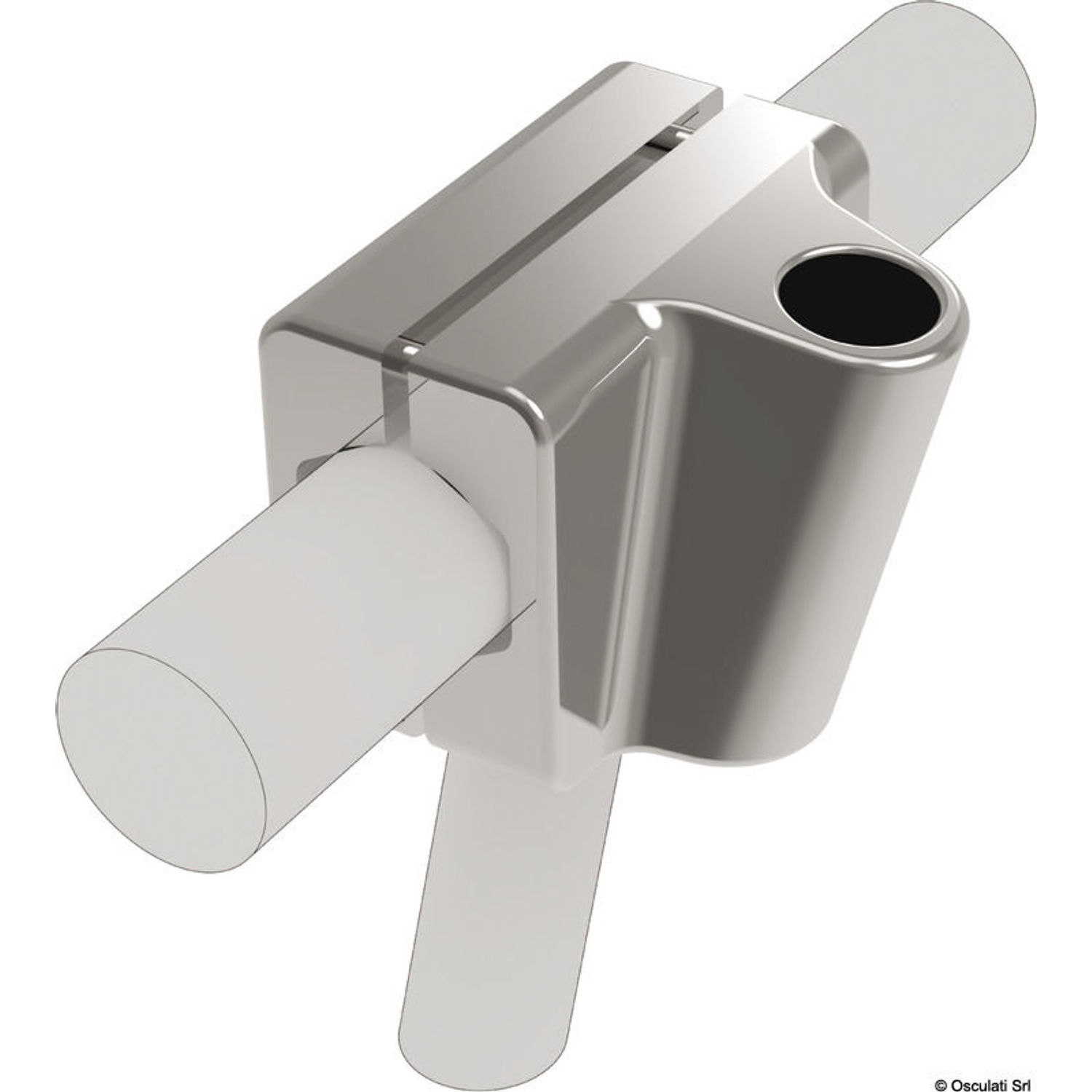 DX-SX-fästen i rostfritt stål för pulpiträcke 22-25 mm, Mickey-system