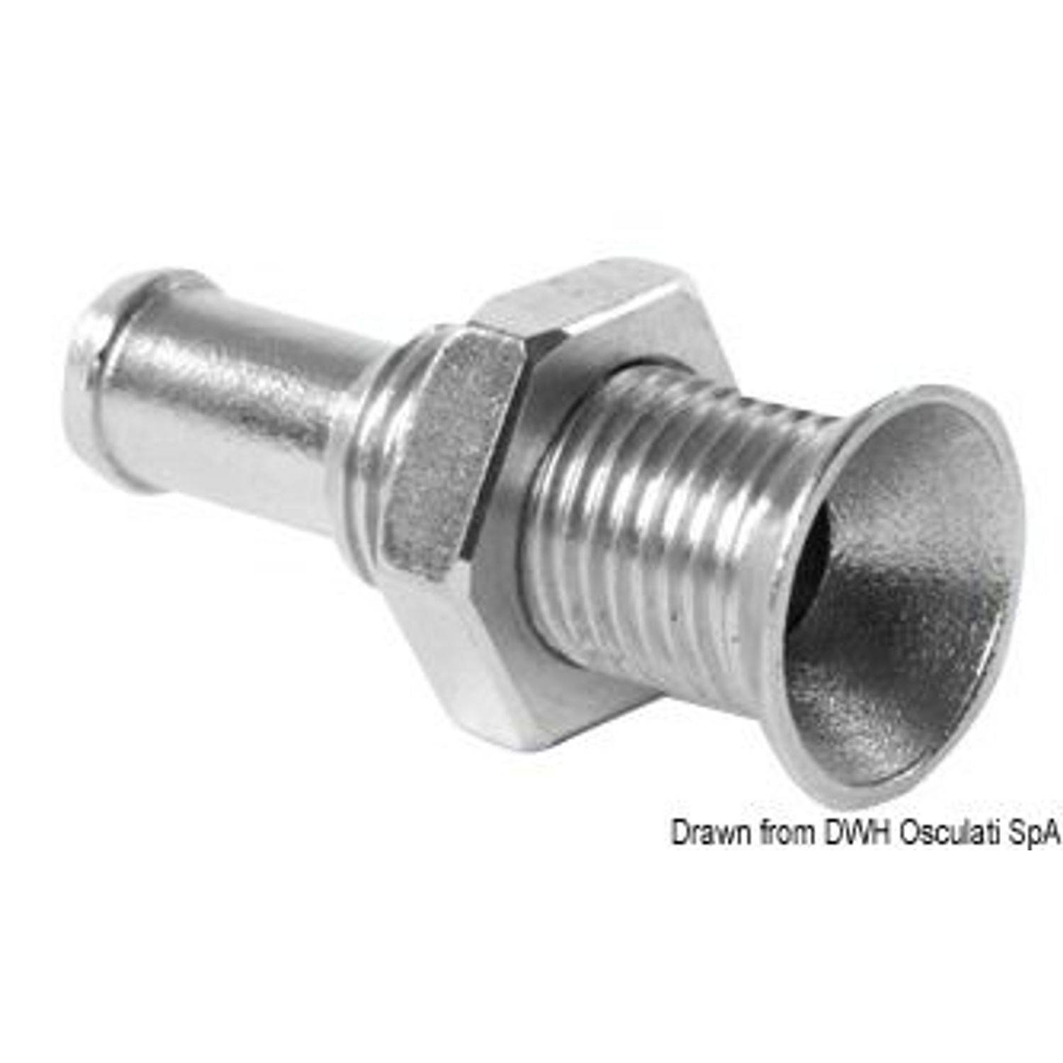 Mini skroggjennomføring AISI 316 innfelt 1/4"