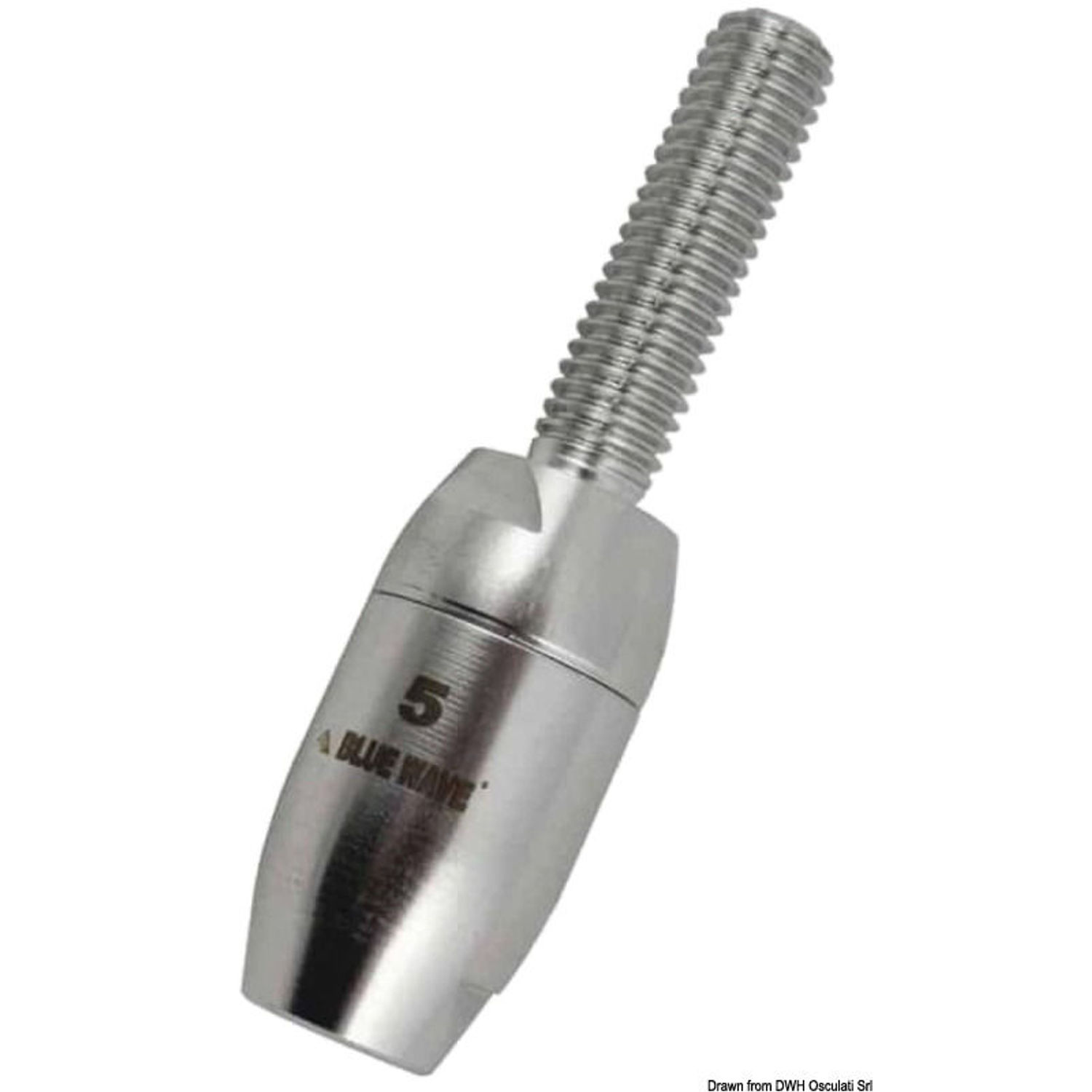 Kierteellinen pääte tekstiilille Ø 4 mm