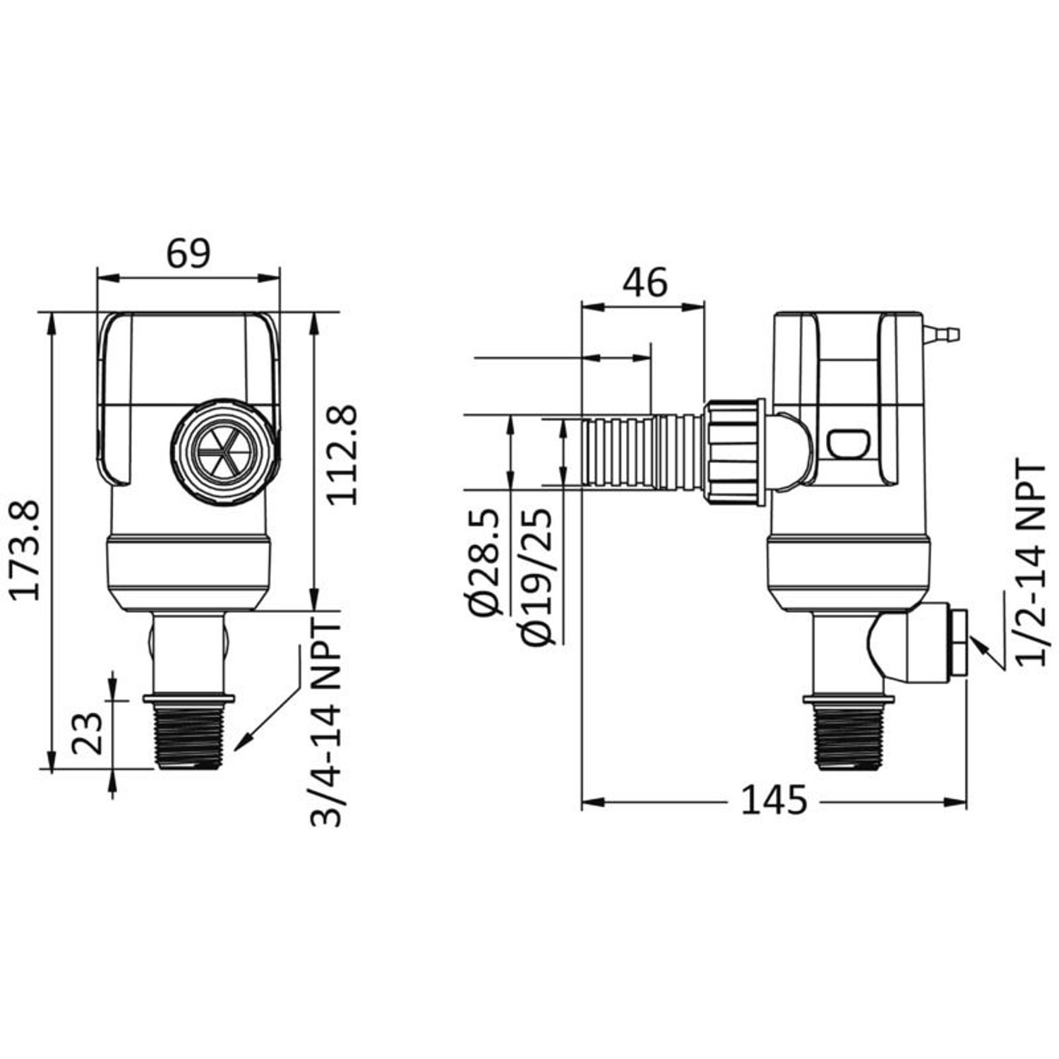 Europump Next Generation aeratorpumpe 24V for innvendig montering