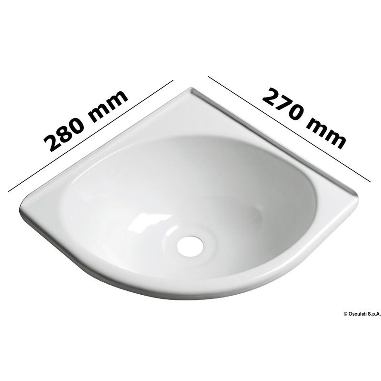 Kulmapesuallas valkoinen ABS