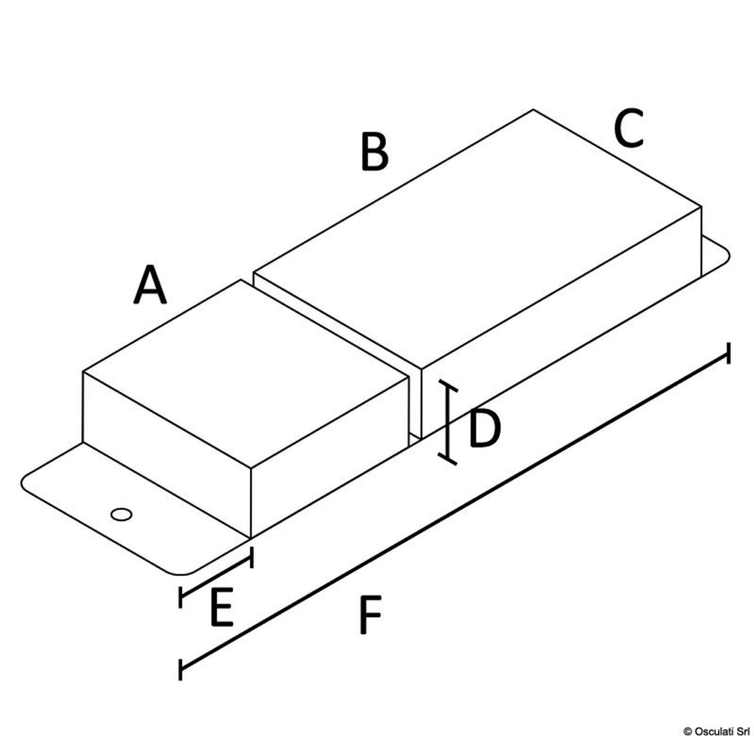 Flad sort PVC-fender 610 mm