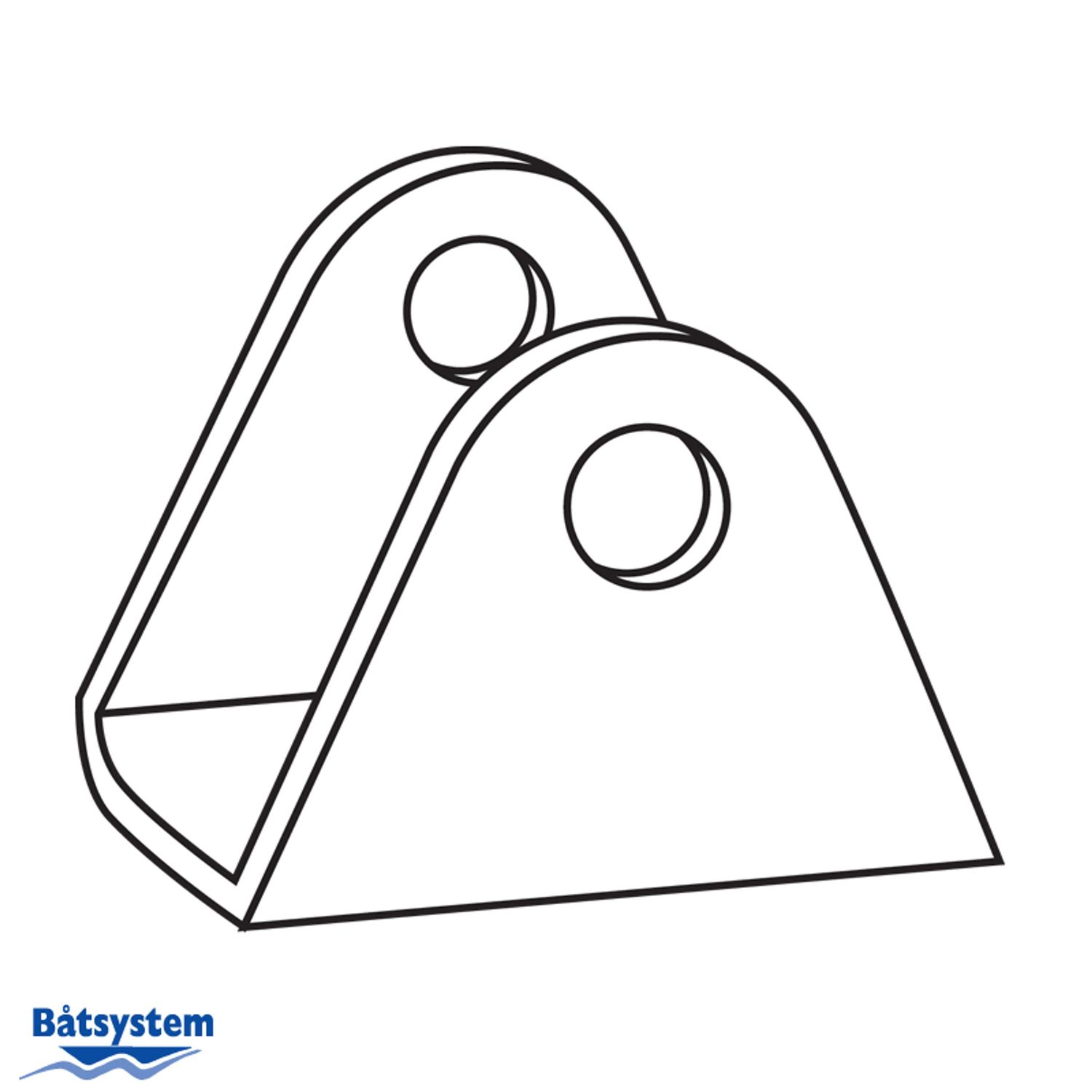 Båtsystem U-beslag Ø:25mm M6