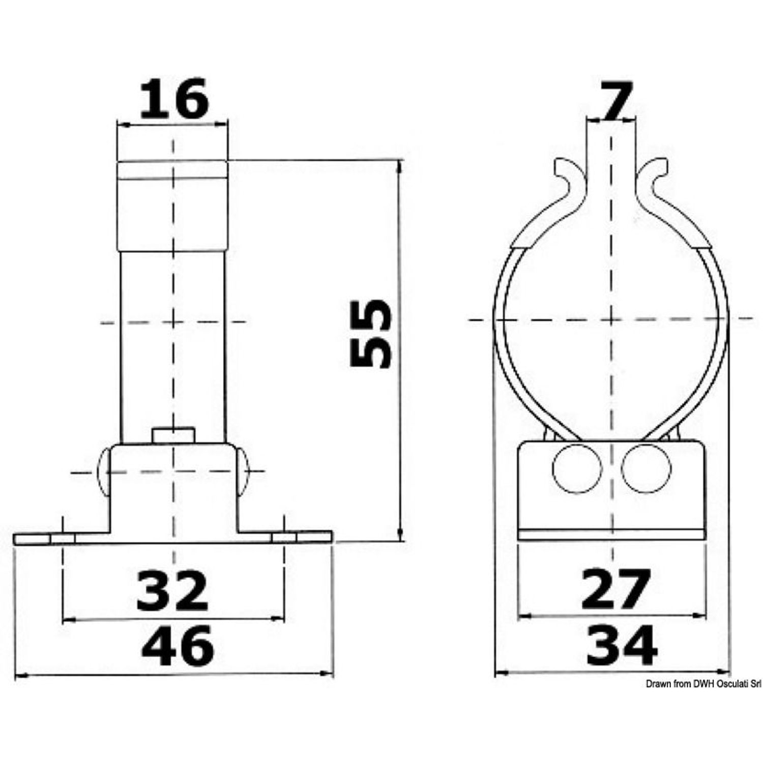 Rostfri clips 30/35 mm