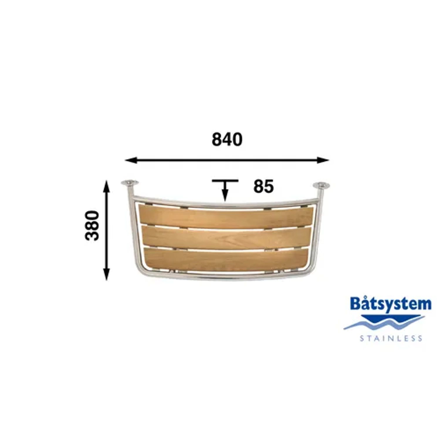 Badeplattform Seilbåt, 840x380mm